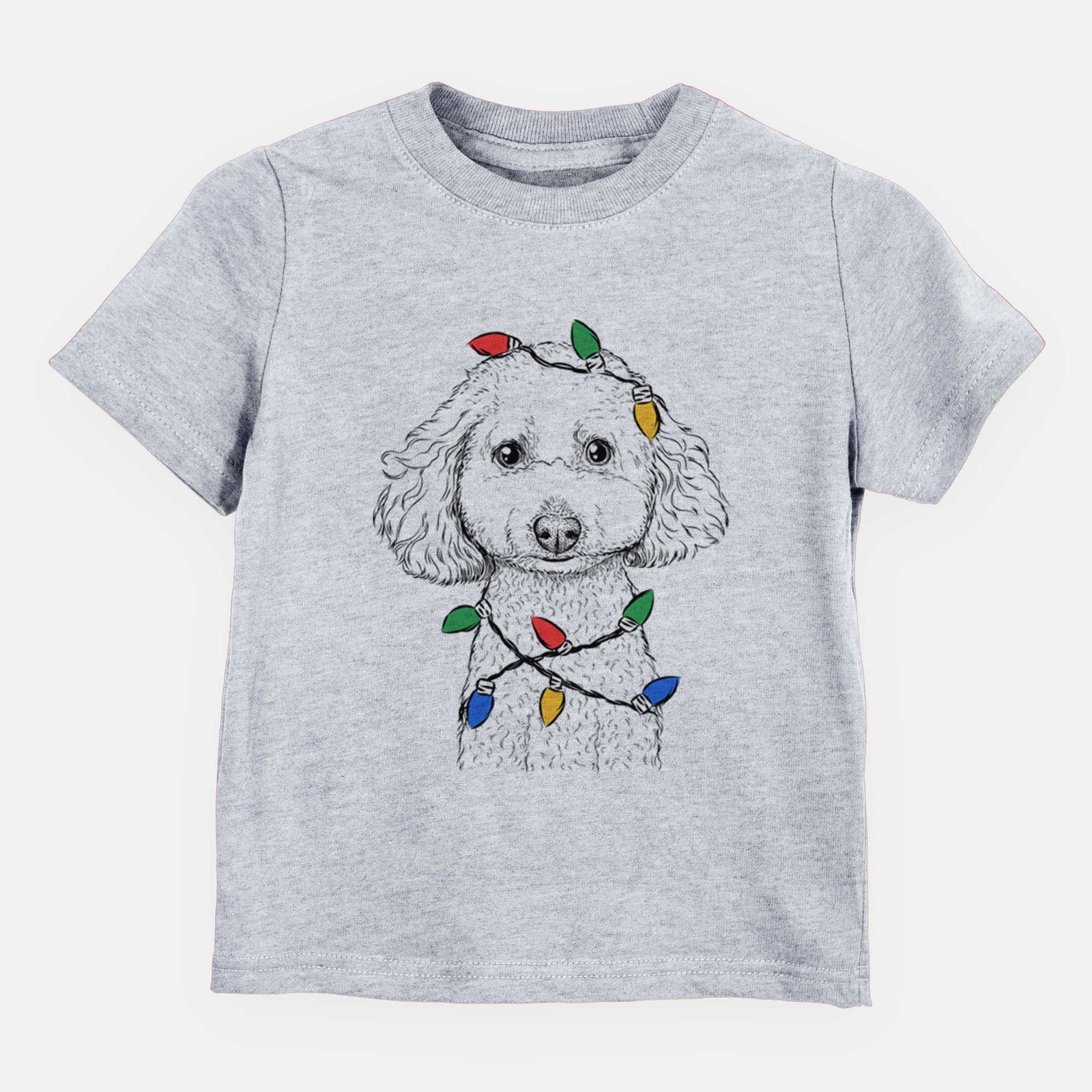 Christmas Lights Guinness the Toy Poodle Mix - Kids/Youth/Toddler Shirt