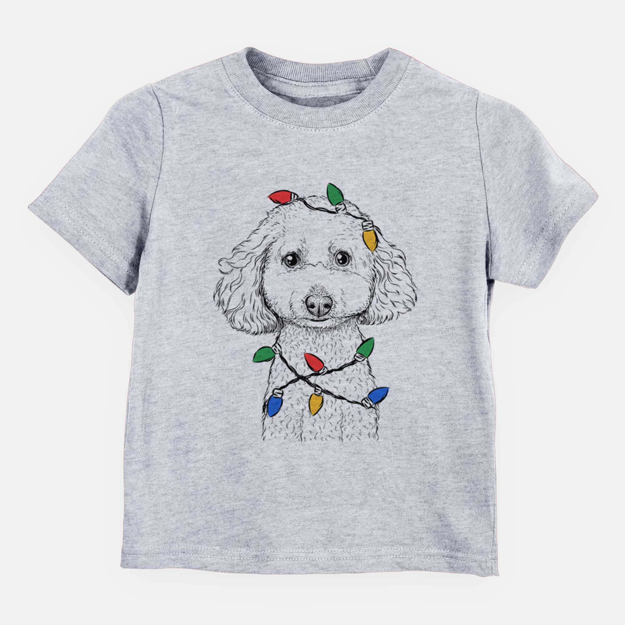 Christmas Lights Guinness the Toy Poodle Mix - Kids/Youth/Toddler Shirt