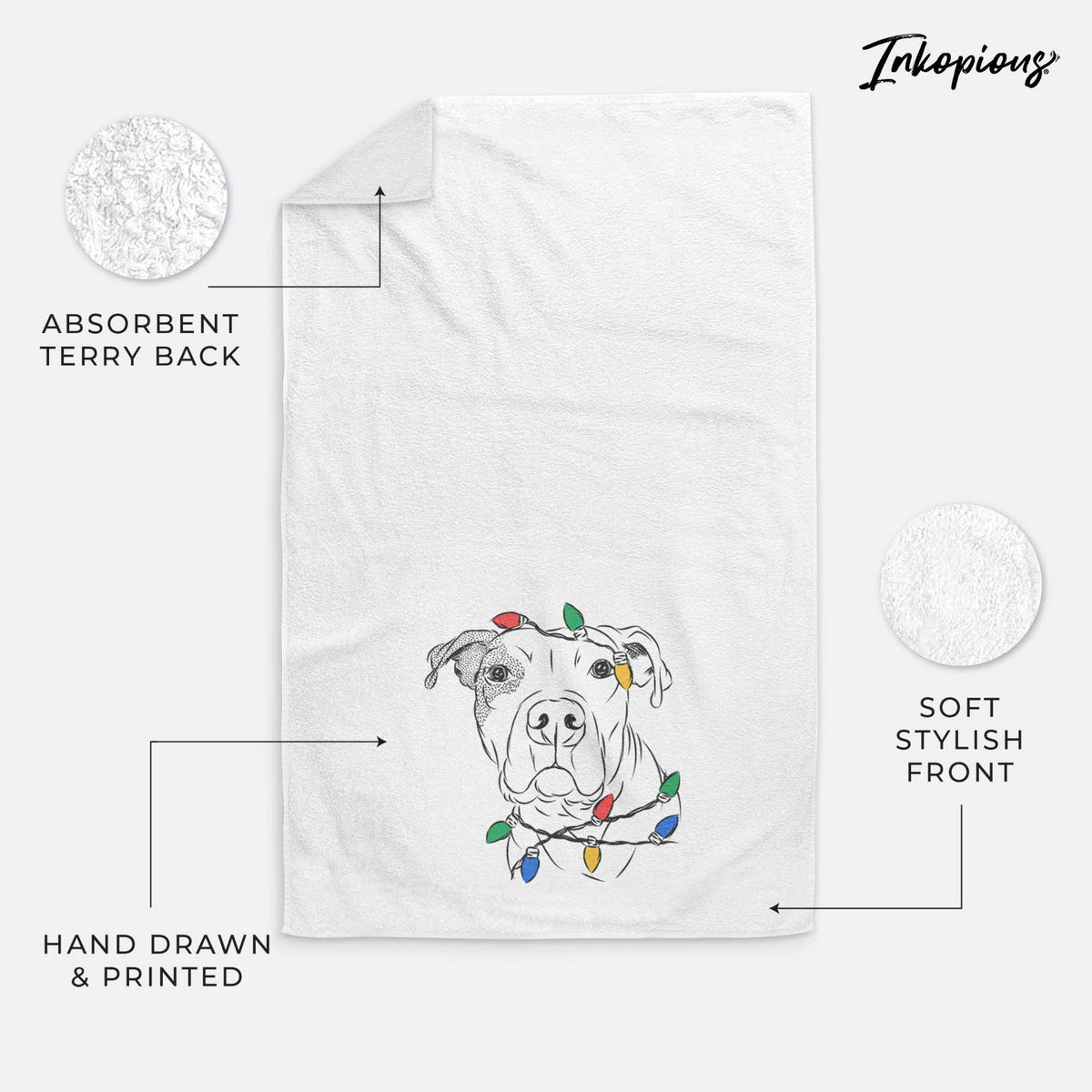 Gummy the Pitbull Decorative Hand Towel