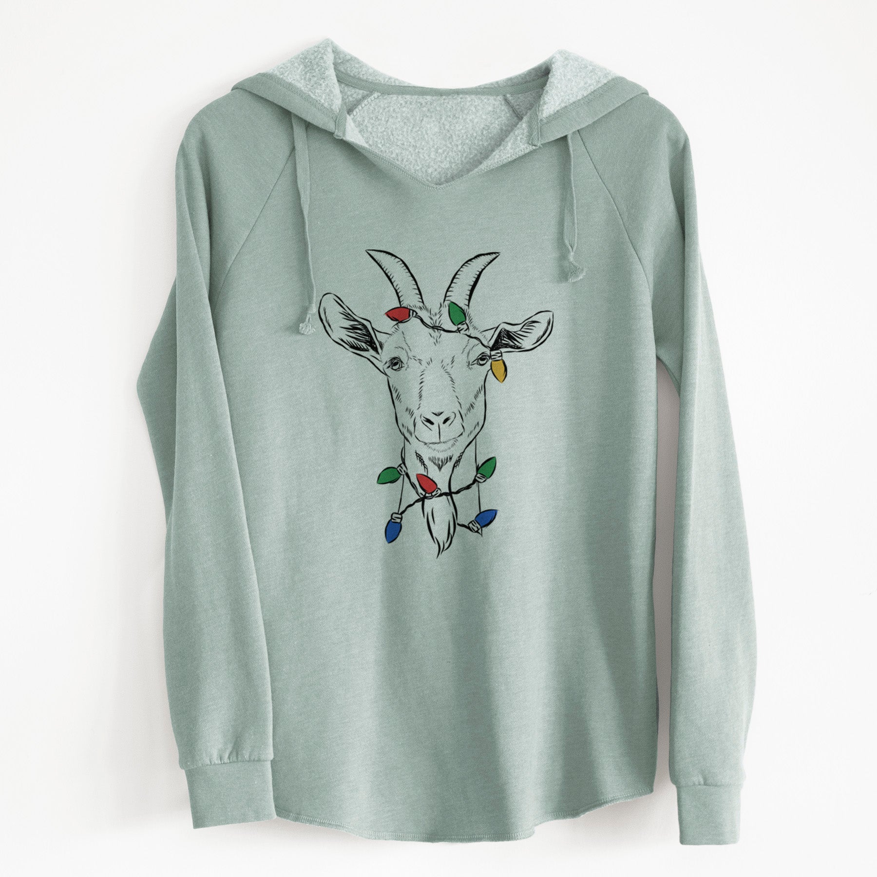 Christmas Lights Gunnar the Goat - Cali Wave Hooded Sweatshirt