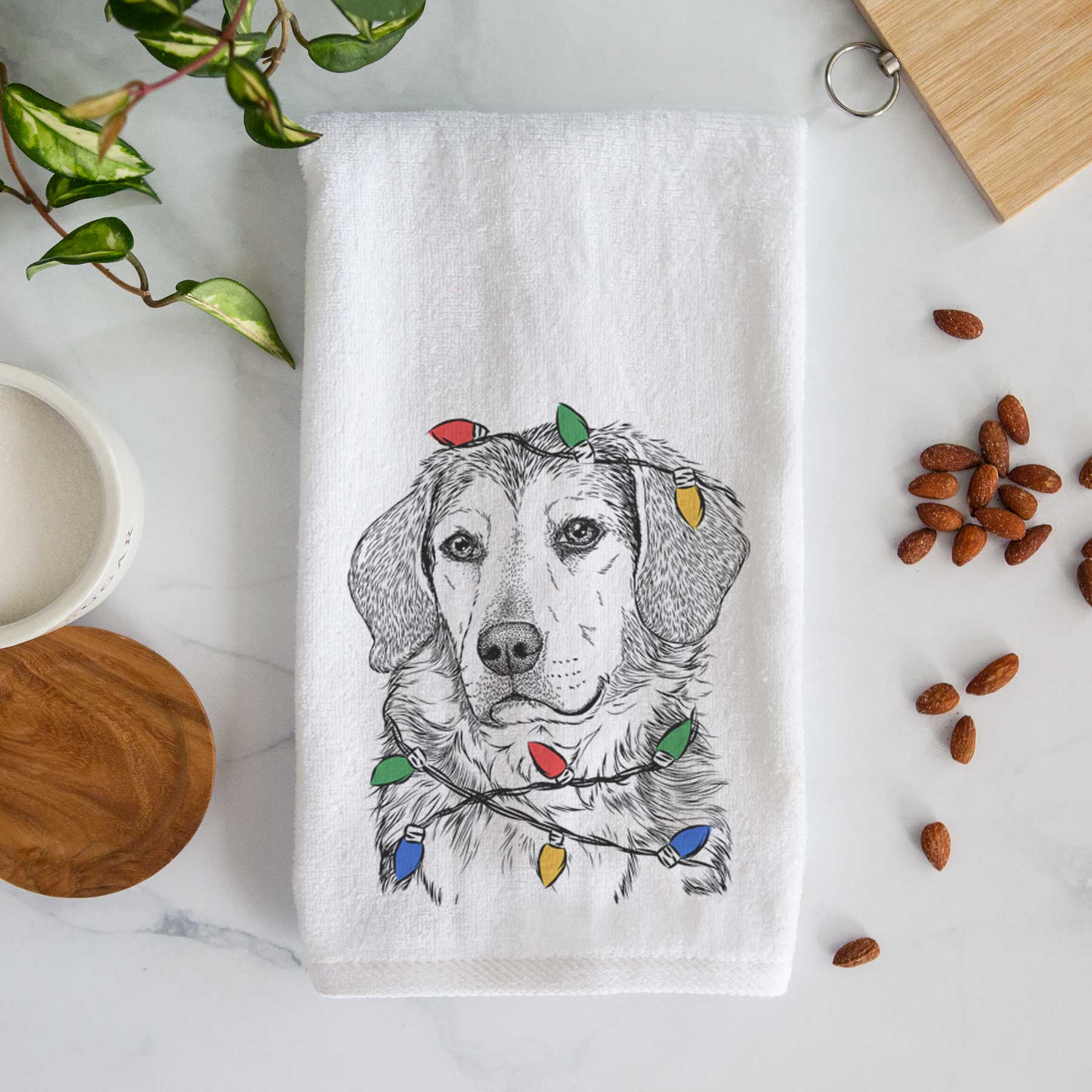 Gunner the Beagle Mix Decorative Hand Towel