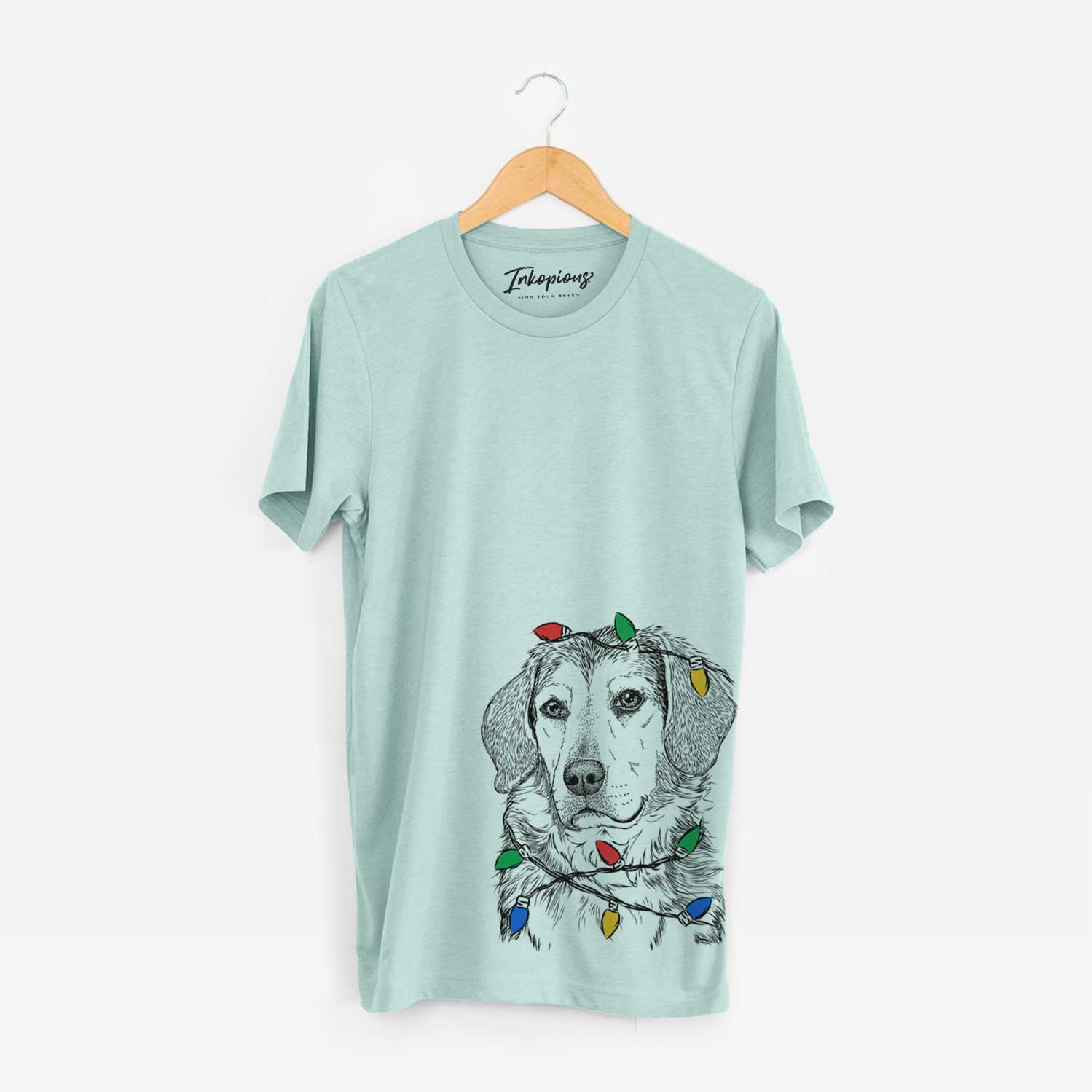 Christmas Lights Gunner the Beagle Mix - Unisex Crewneck