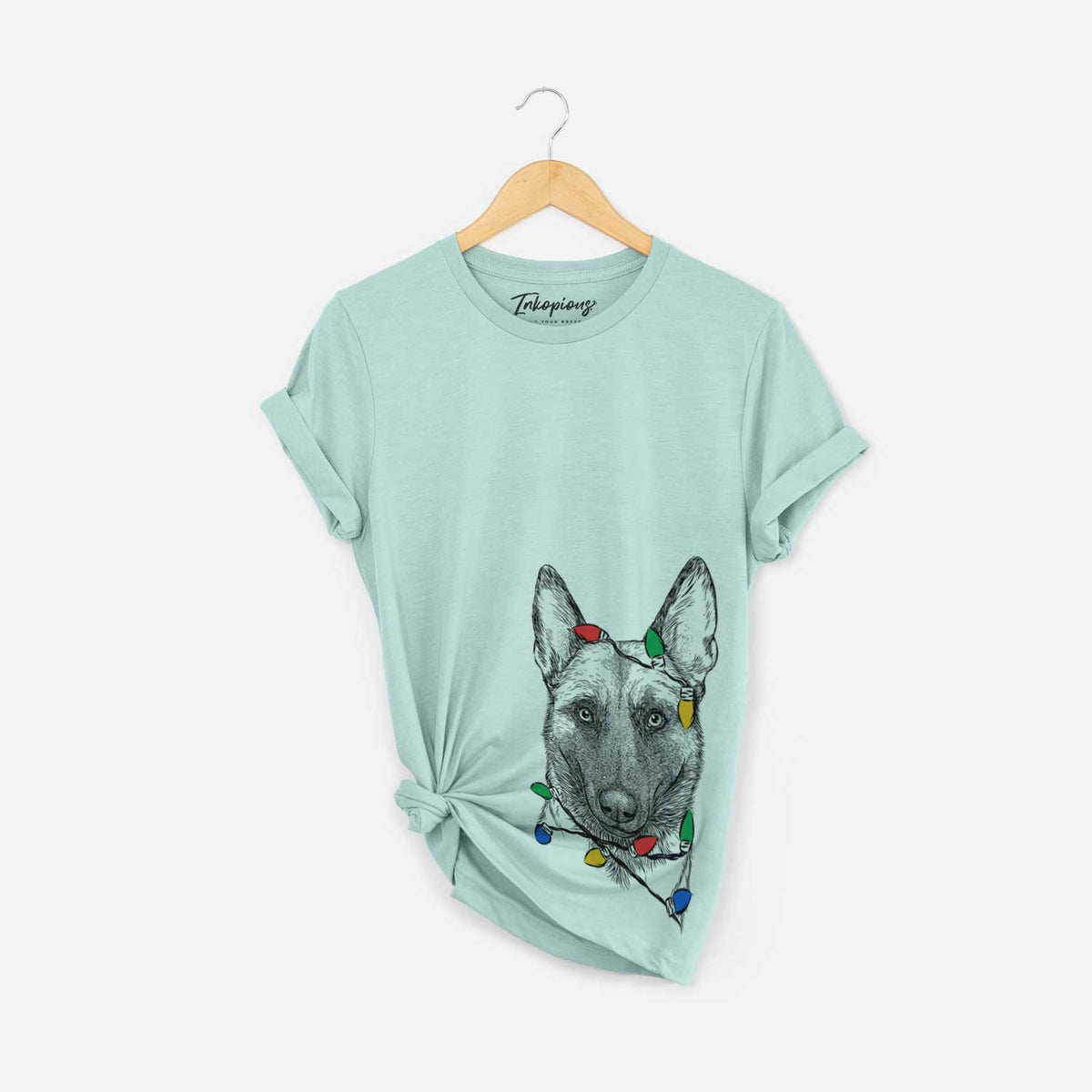 Christmas Lights Gunther the Belgian Malinois - Unisex Crewneck