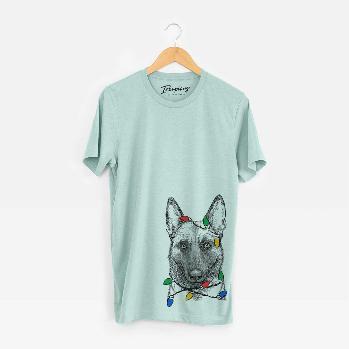 Christmas Lights Gunther the Belgian Malinois - Unisex Crewneck