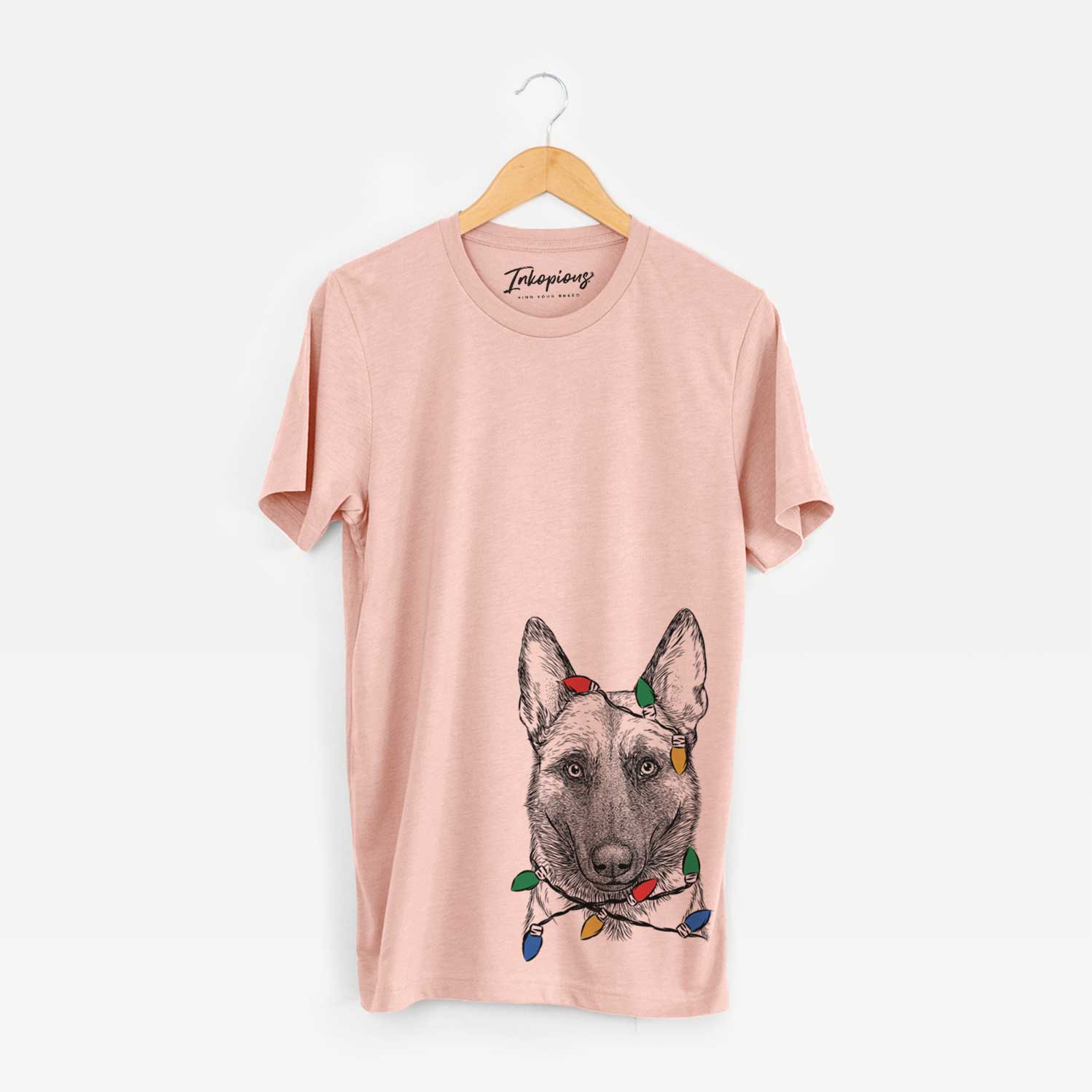 Christmas Lights Gunther the Belgian Malinois - Unisex Crewneck