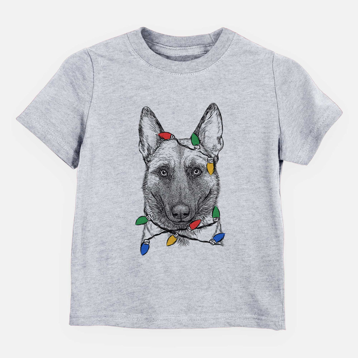 Christmas Lights Gunther the Belgian Malinois - Kids/Youth/Toddler Shirt