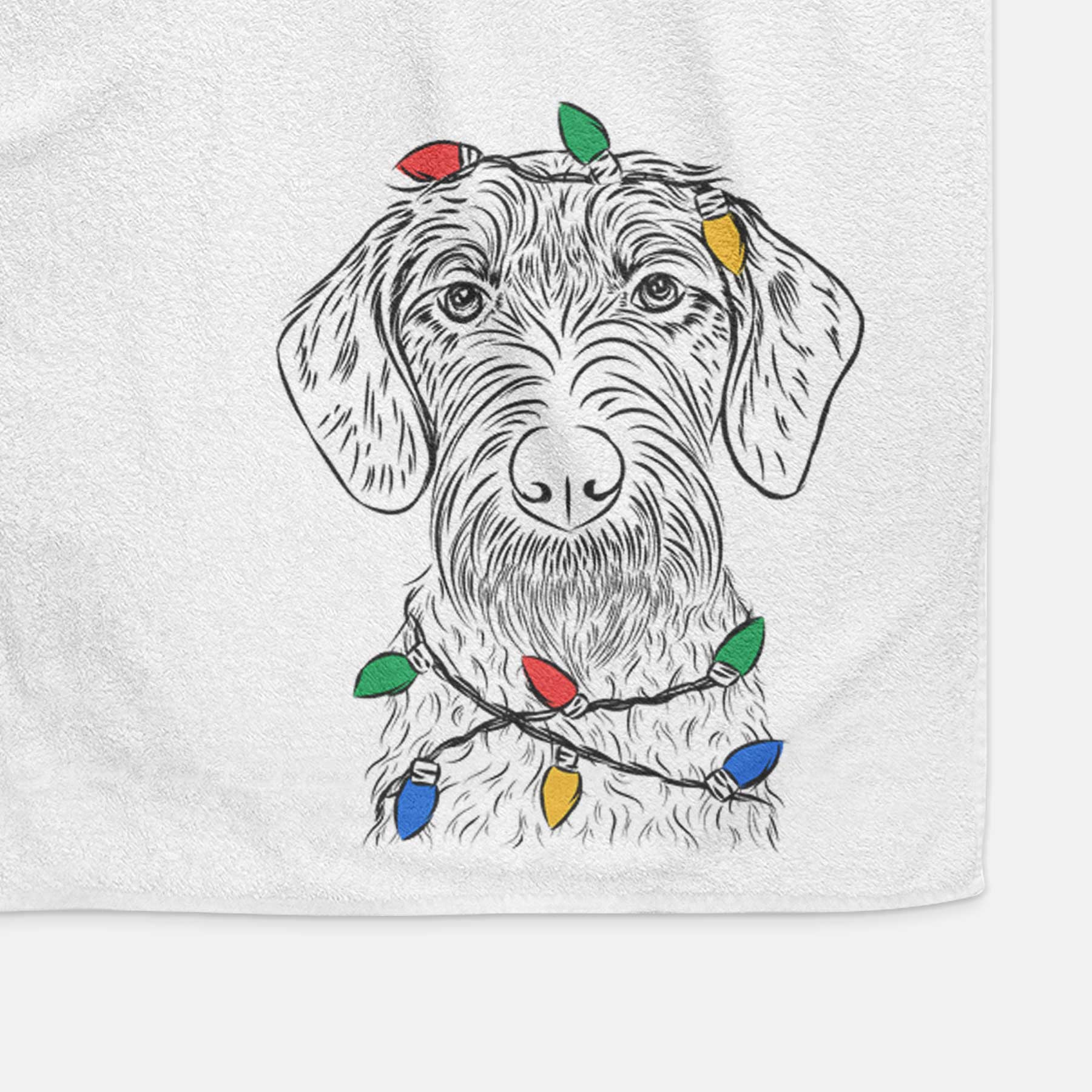 Gus the German Wirehaired Pointer Decorative Hand Towel