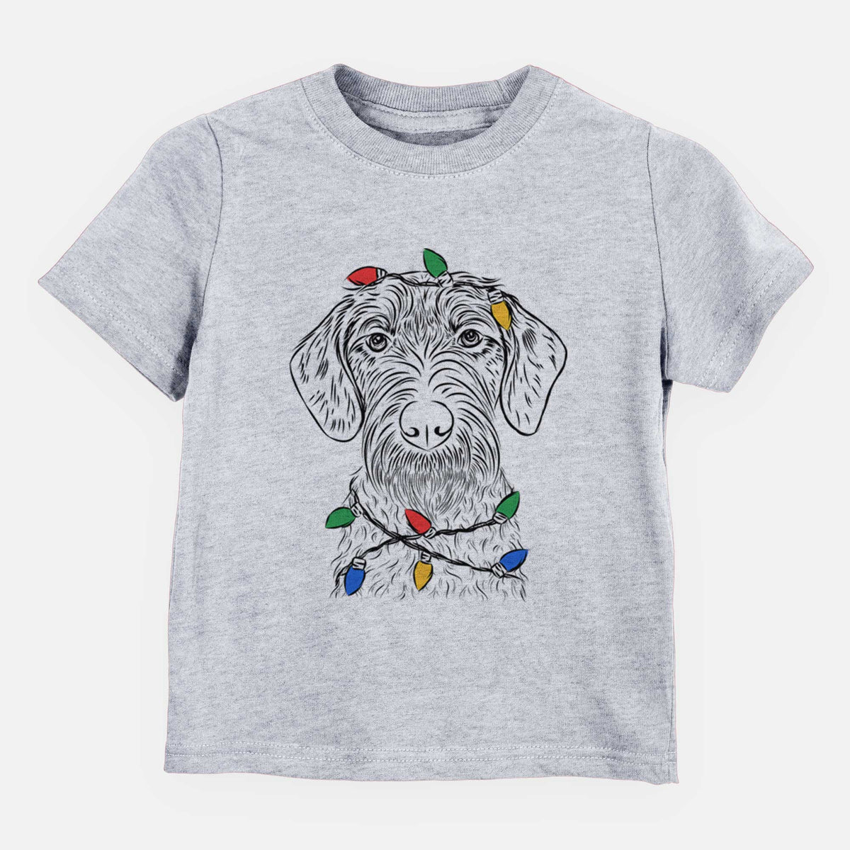 Christmas Lights Gus the German Wirehaired Pointer - Kids/Youth/Toddler Shirt