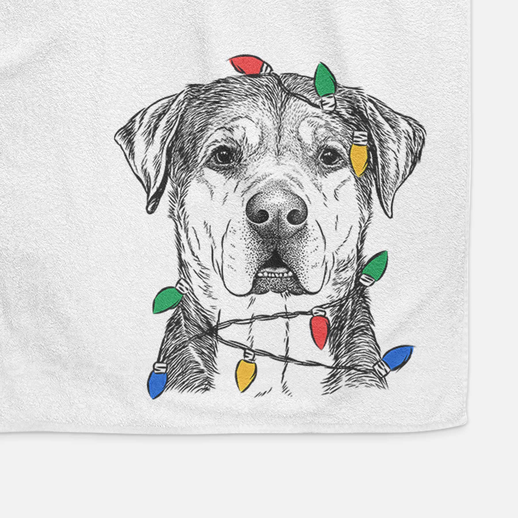 Gus the Rottweiler Mix Decorative Hand Towel