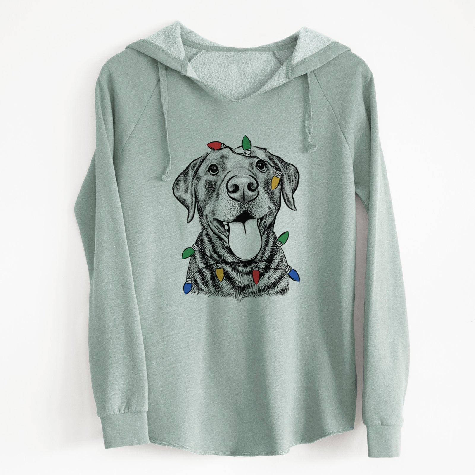 Christmas Lights Gwen the Labrador Retriever - Cali Wave Hooded Sweatshirt
