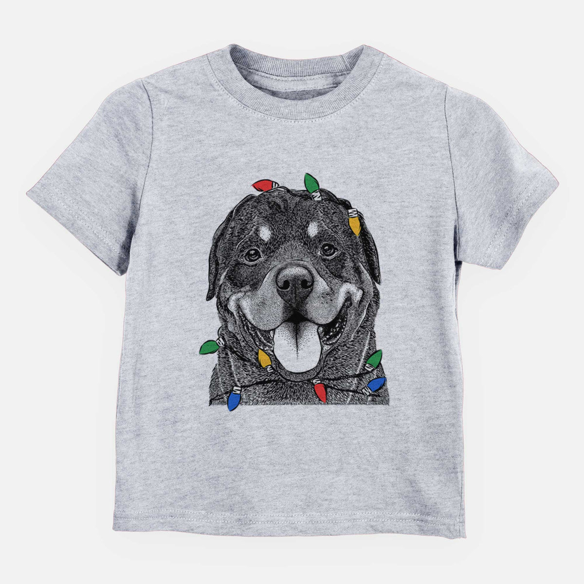 Christmas Lights Hagan the Rottweiler - Kids/Youth/Toddler Shirt