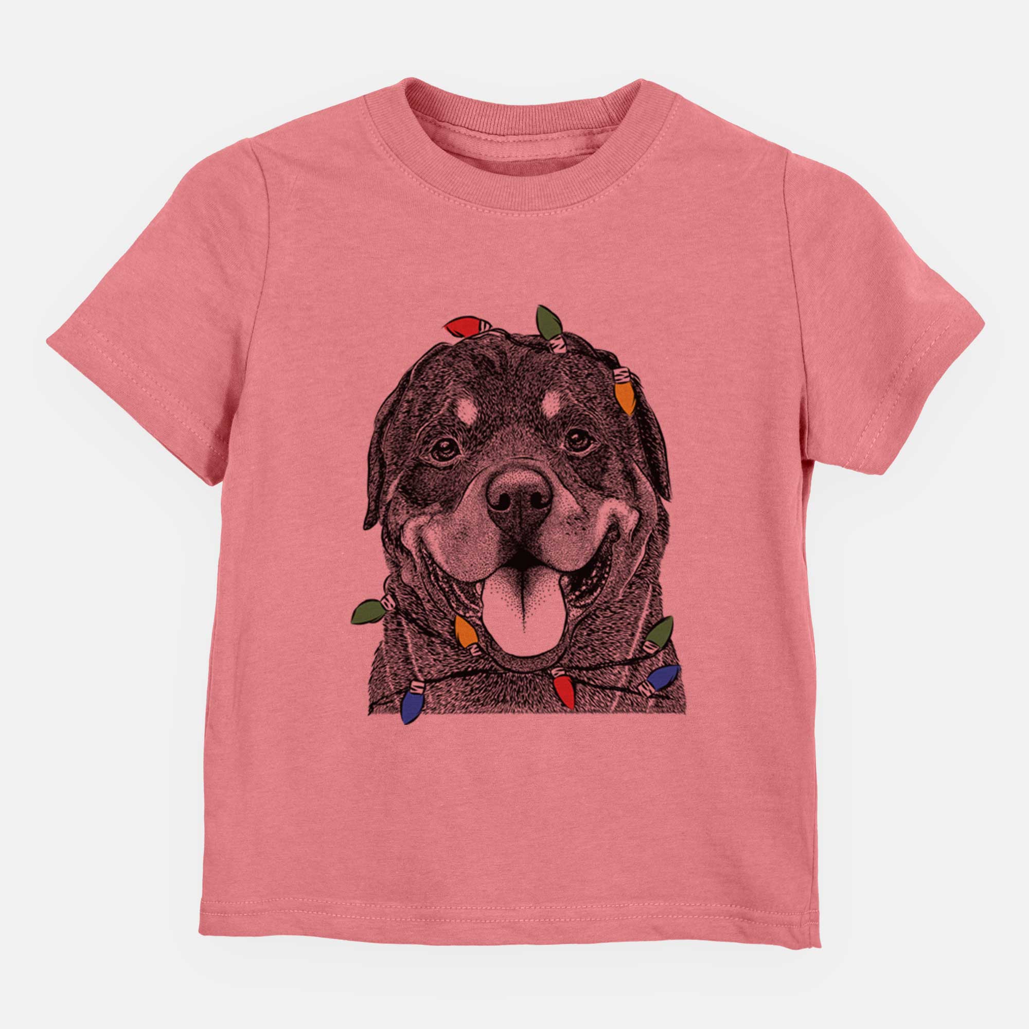 Christmas Lights Hagan the Rottweiler - Kids/Youth/Toddler Shirt