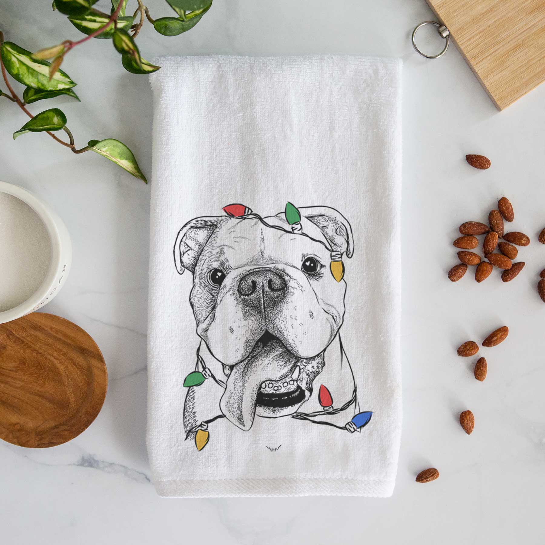 Hank the English Bulldog Decorative Hand Towel