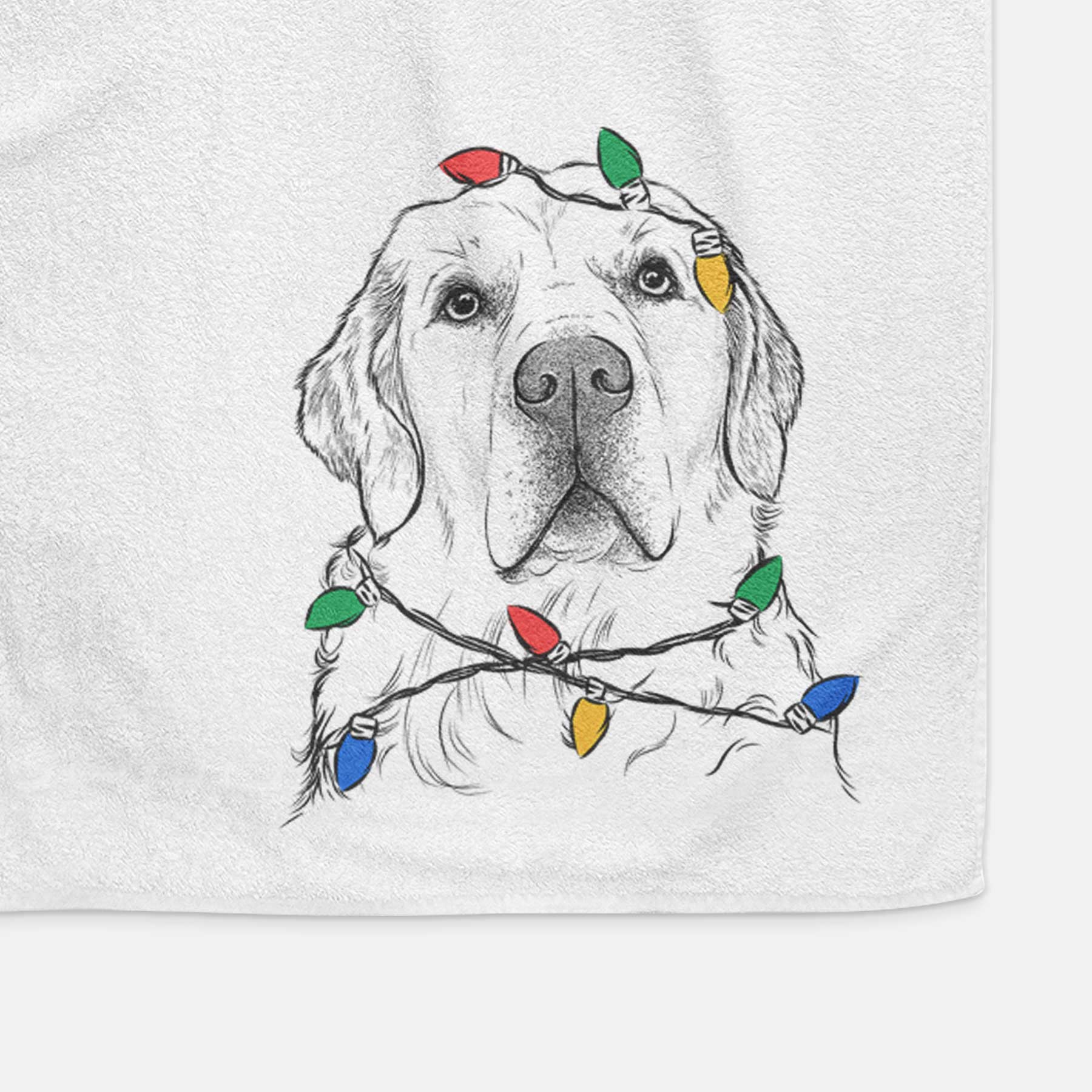 Hank the Irish Cream Golden Retriever Decorative Hand Towel