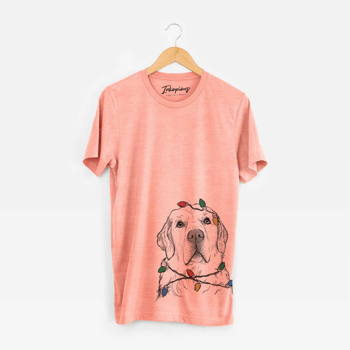 Christmas Lights Hank the Irish Cream Golden Retriever - Unisex Crewneck