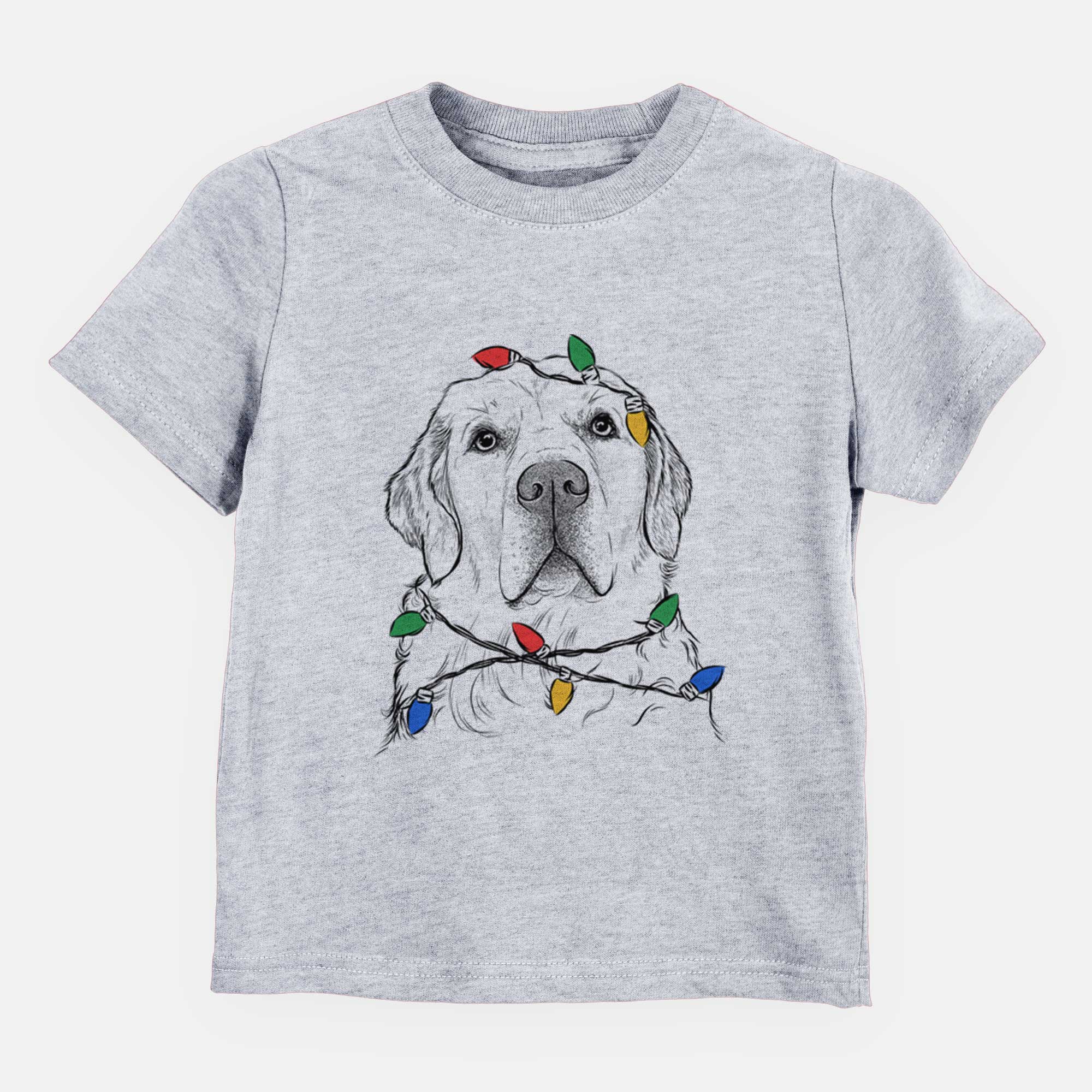 Christmas Lights Hank the Irish Cream Golden Retriever - Kids/Youth/Toddler Shirt