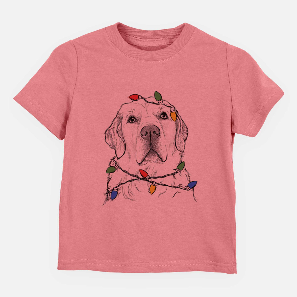 Christmas Lights Hank the Irish Cream Golden Retriever - Kids/Youth/Toddler Shirt