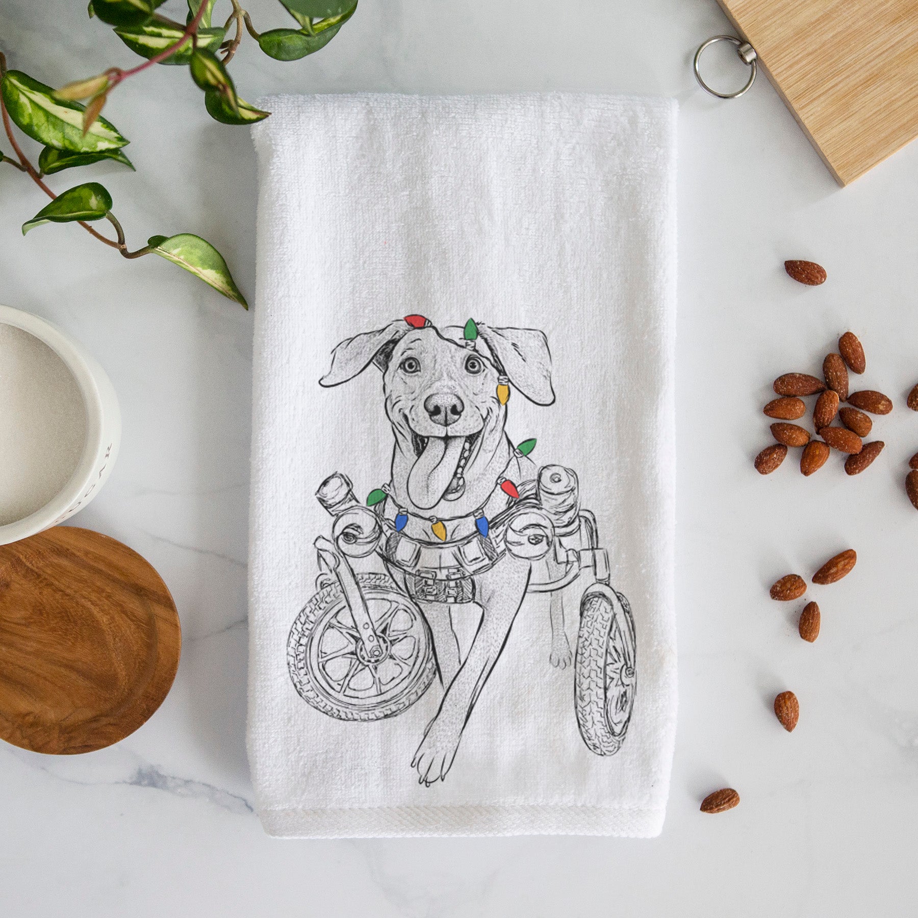 Hannah the Pitbull Mix Decorative Hand Towel