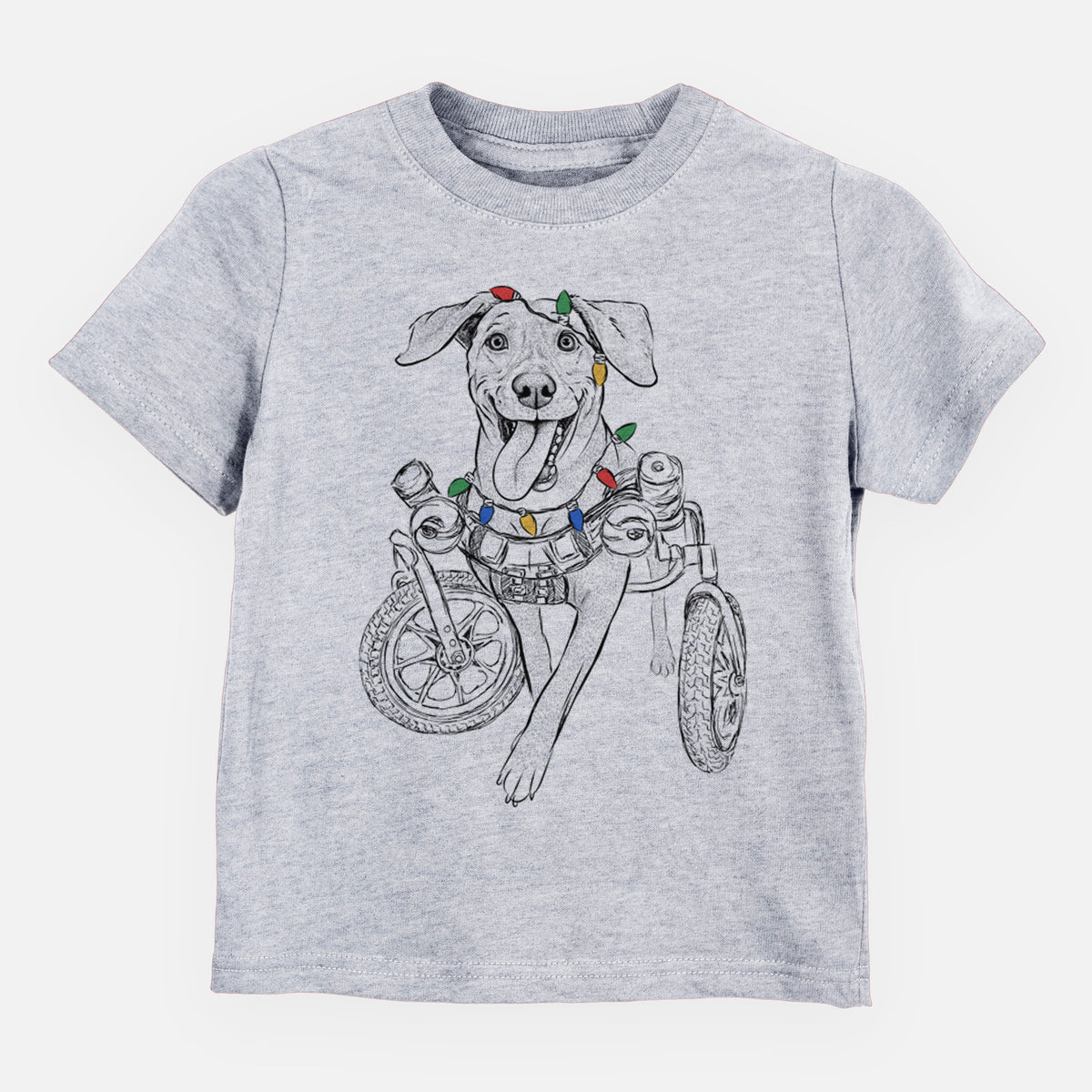 Christmas Lights Hannah the Pitbull Mix - Kids/Youth/Toddler Shirt