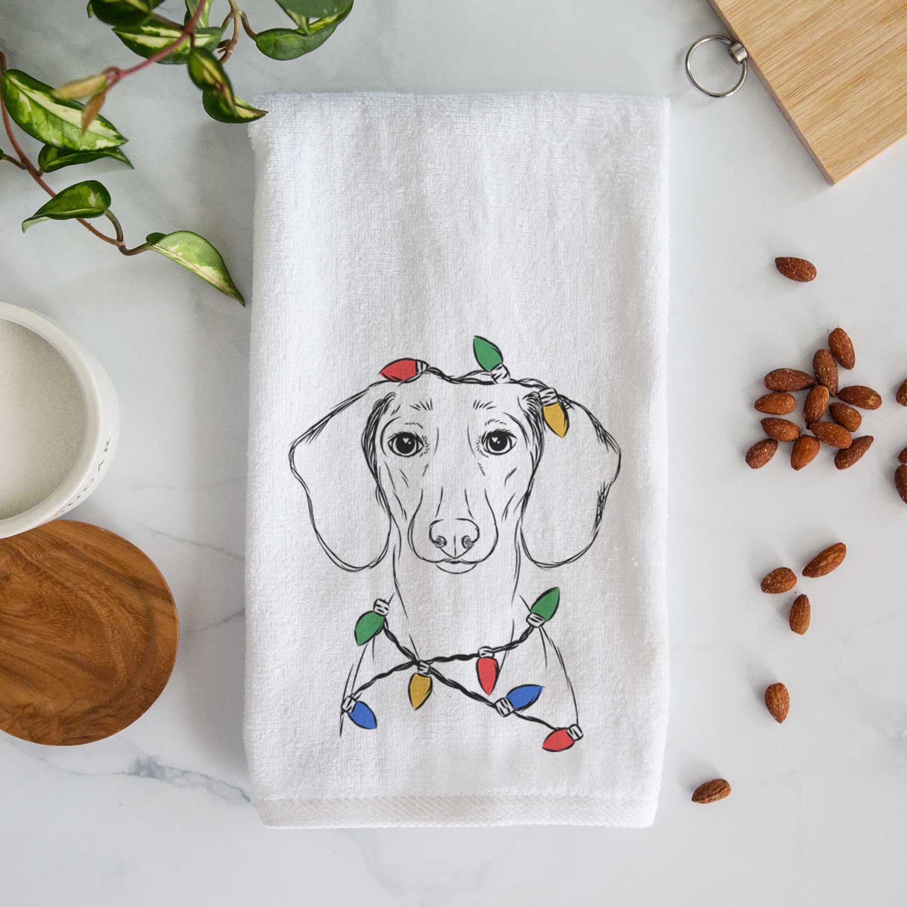 Hans the Dachshund Decorative Hand Towel