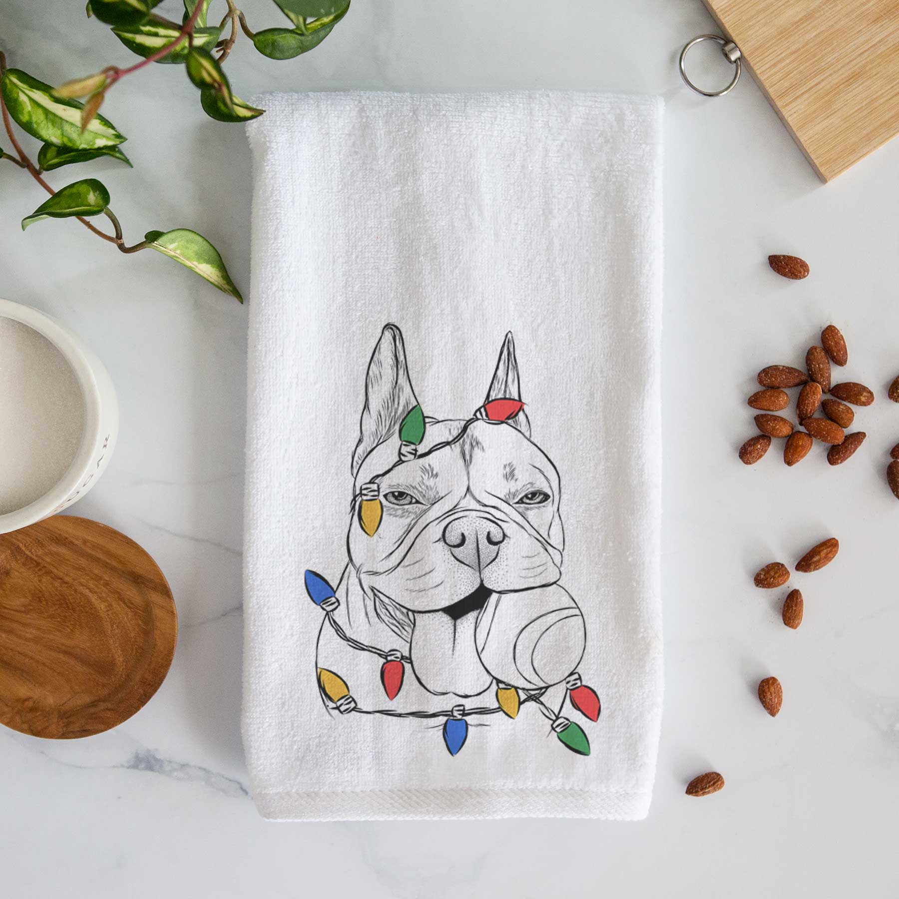 Happy Franco the French Bulldog Decorative Hand Towel