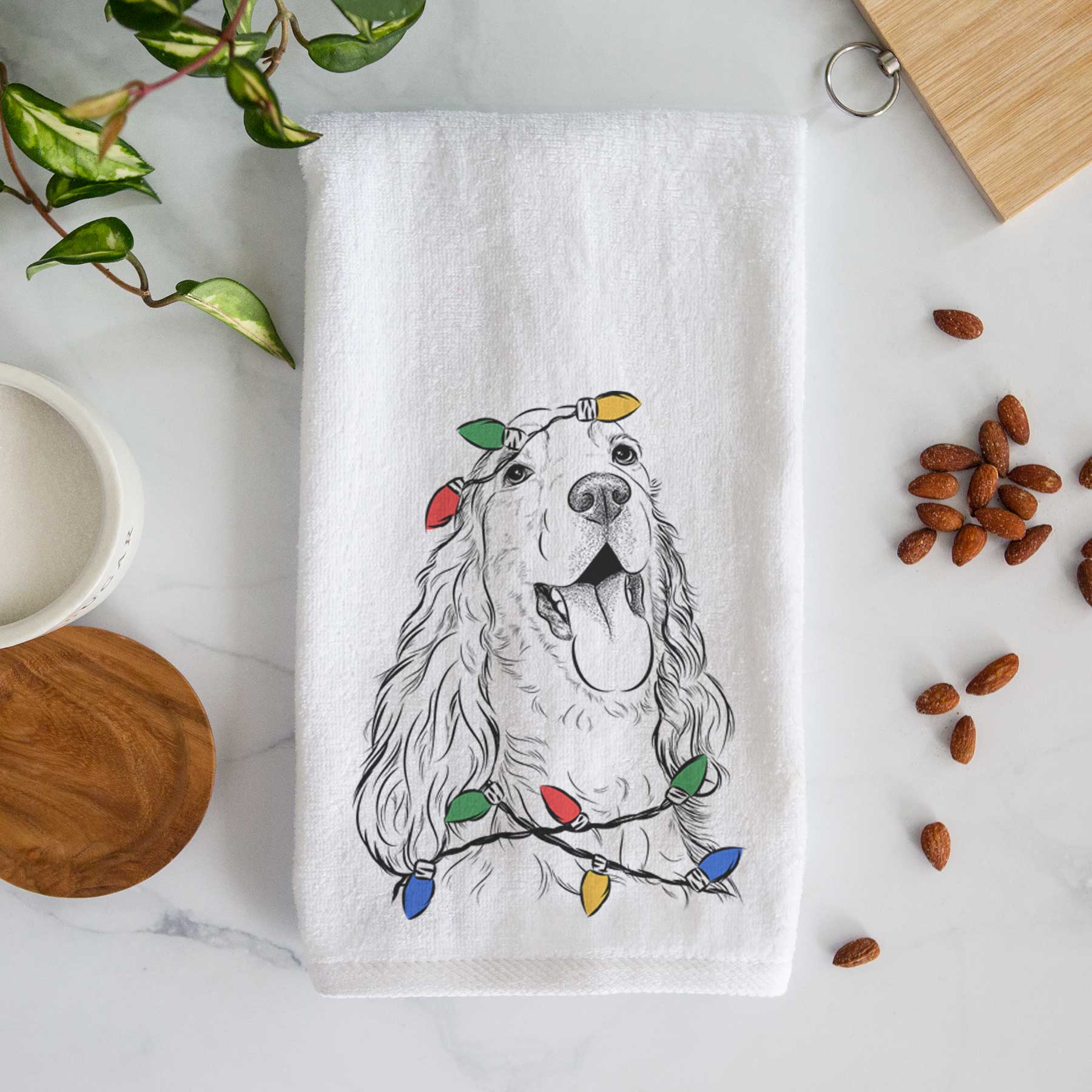 Happy Henry the English Cocker Spaniel Decorative Hand Towel