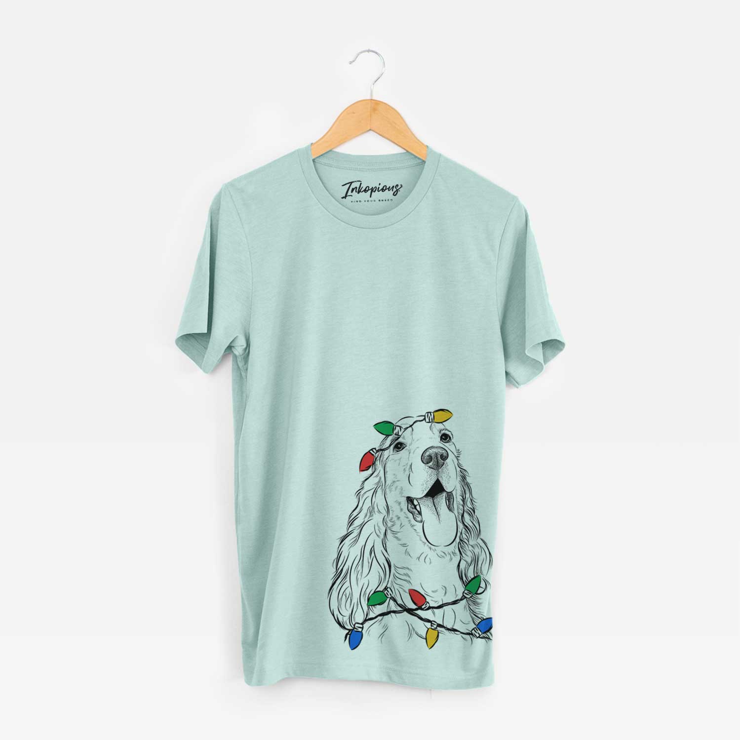 Christmas Lights Happy Henry the English Cocker Spaniel - Unisex Crewneck