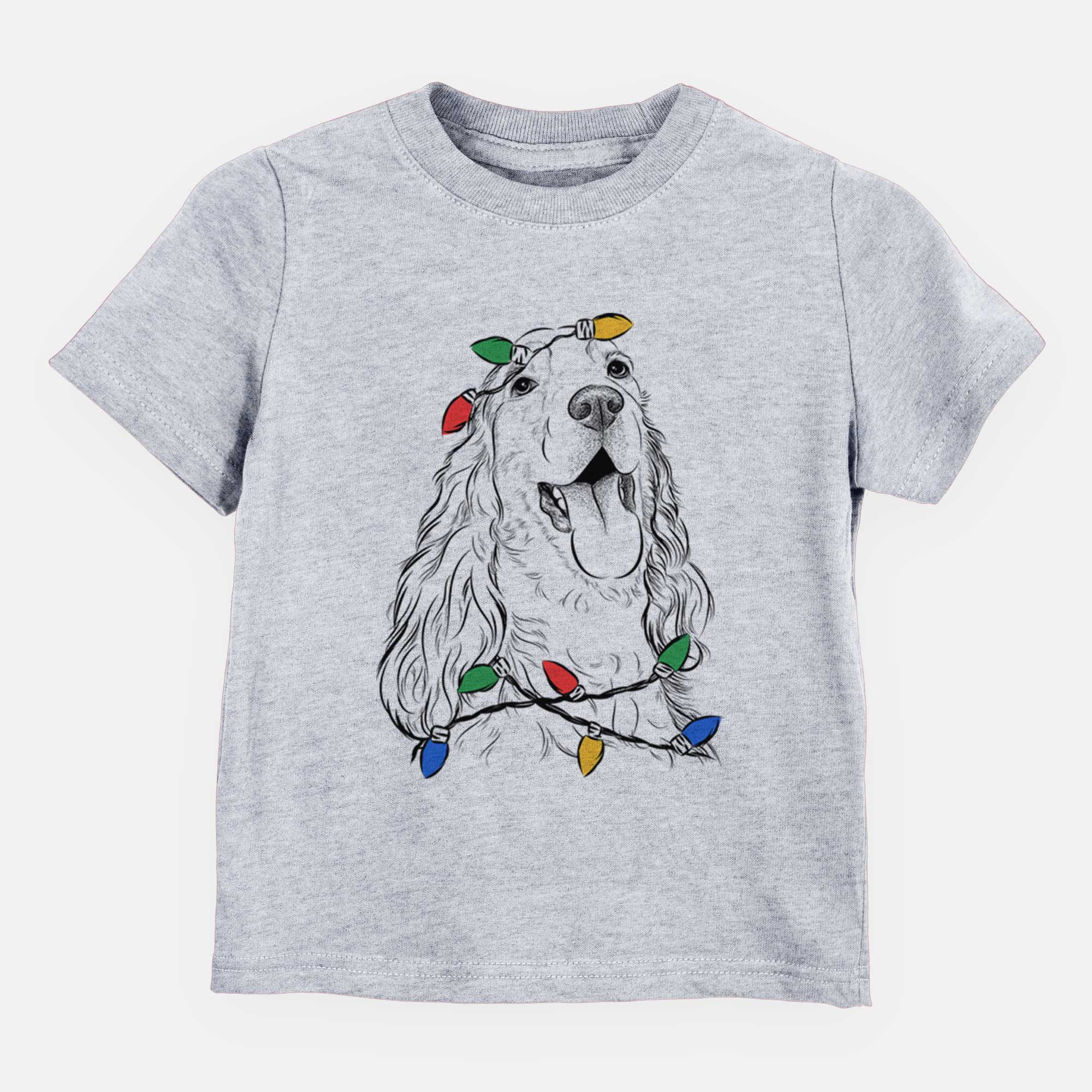 Christmas Lights Happy Henry the English Cocker Spaniel - Kids/Youth/Toddler Shirt