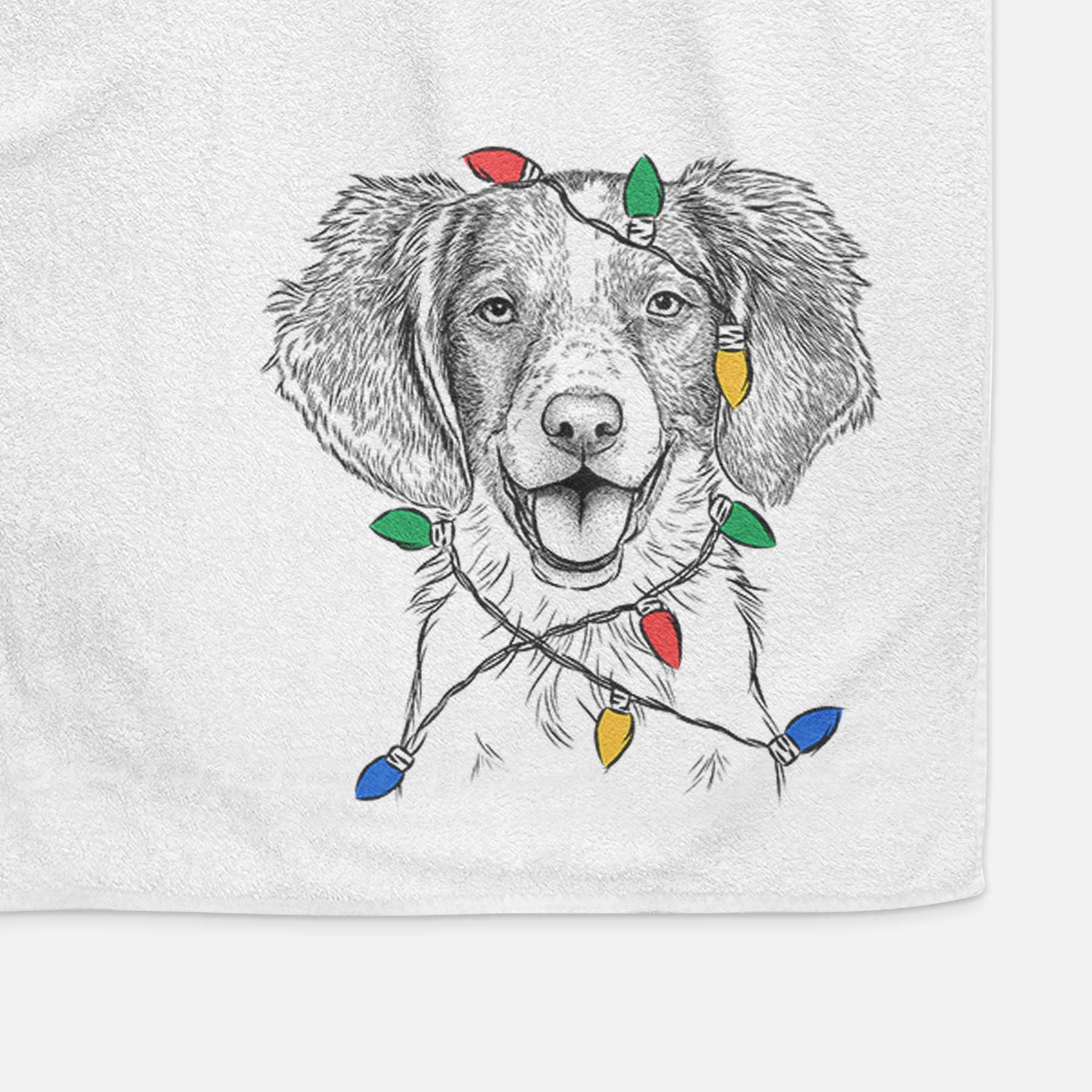 Happy Holly the Brittany Spaniel Decorative Hand Towel