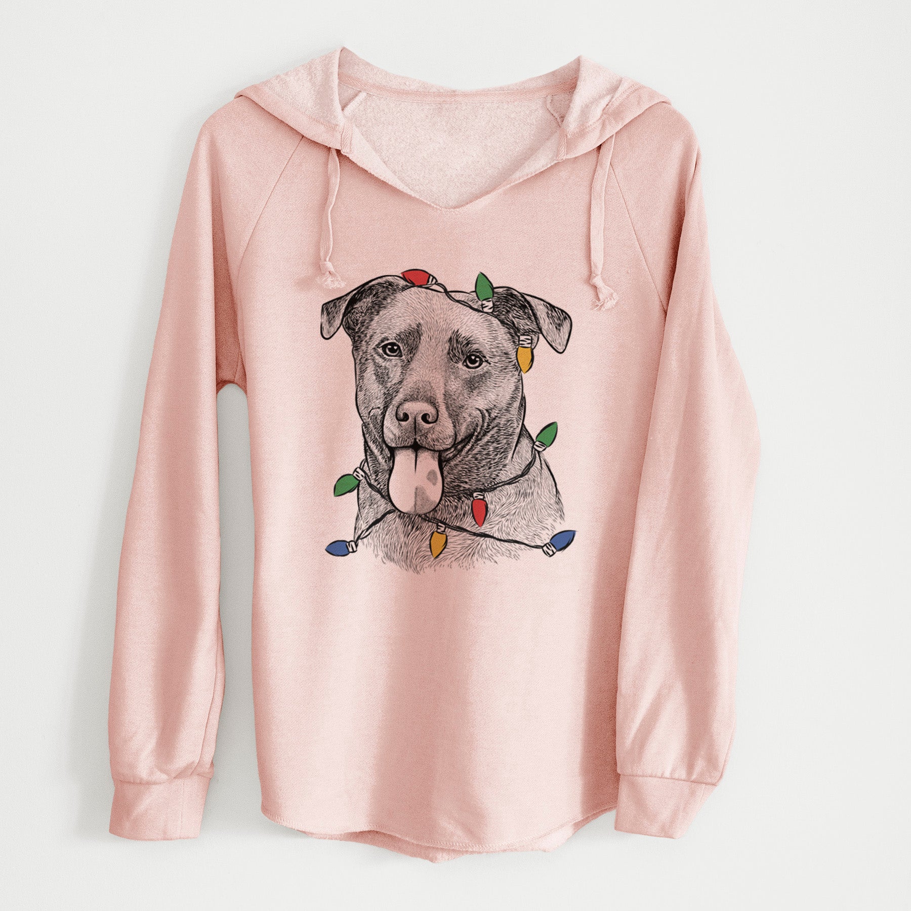 Christmas Lights Harbor the Mixed Breed - Cali Wave Hooded Sweatshirt