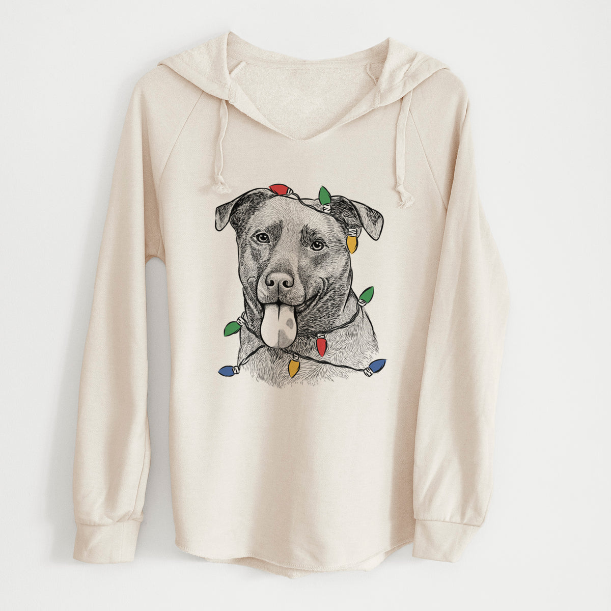 Christmas Lights Harbor the Mixed Breed - Cali Wave Hooded Sweatshirt