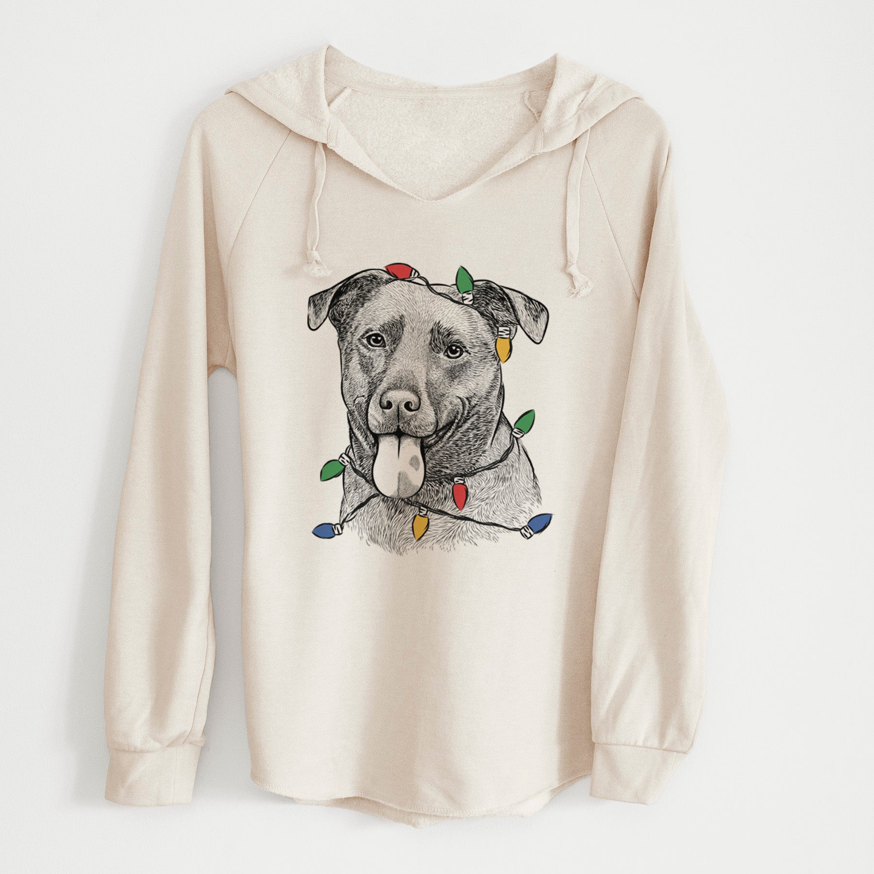 Christmas Lights Harbor the Mixed Breed - Cali Wave Hooded Sweatshirt