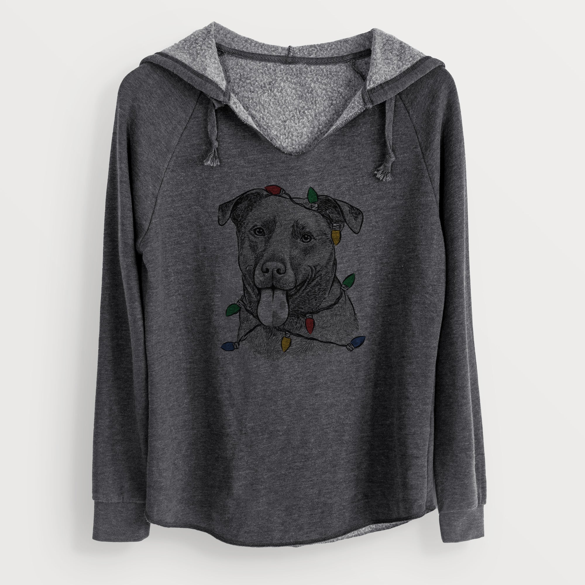 Christmas Lights Harbor the Mixed Breed - Cali Wave Hooded Sweatshirt