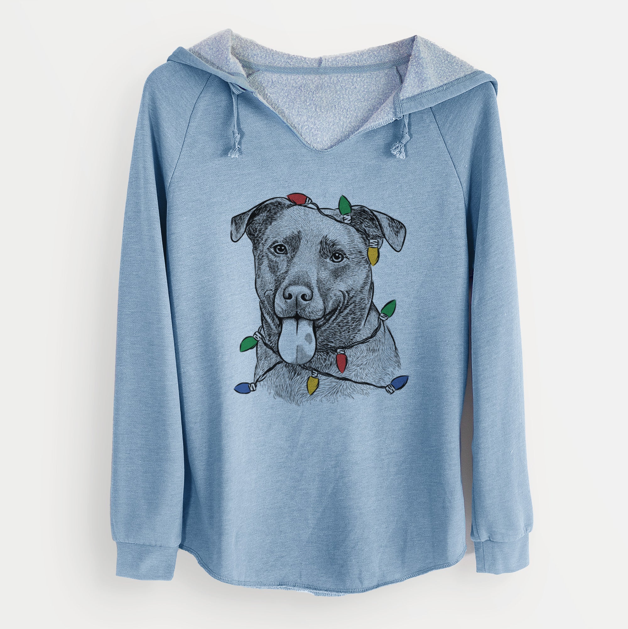 Christmas Lights Harbor the Mixed Breed - Cali Wave Hooded Sweatshirt