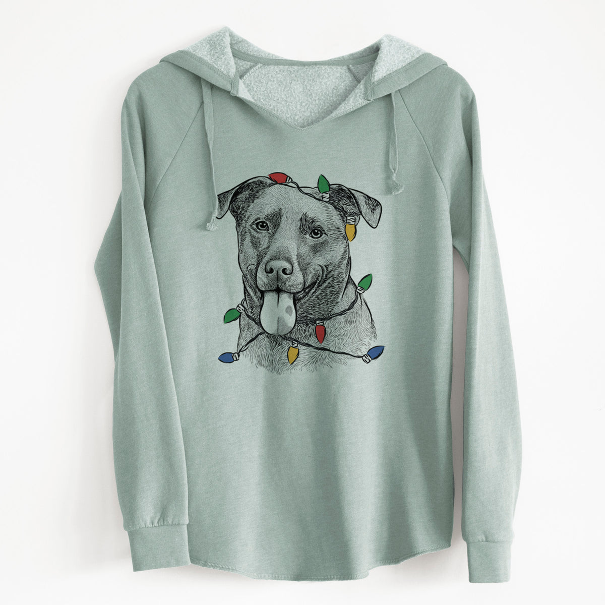 Christmas Lights Harbor the Mixed Breed - Cali Wave Hooded Sweatshirt