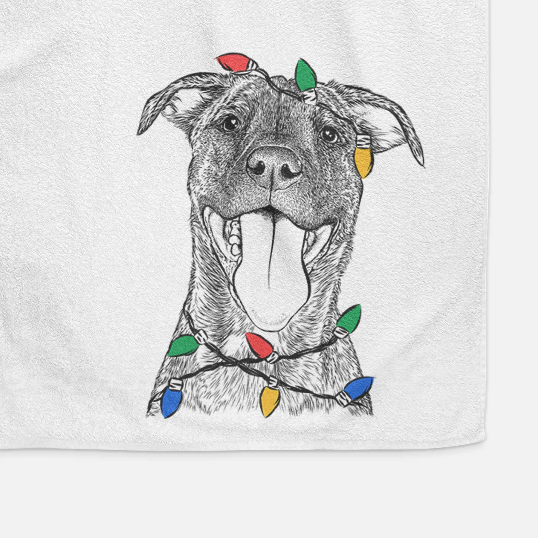 Harley the Pitbull Mix Decorative Hand Towel