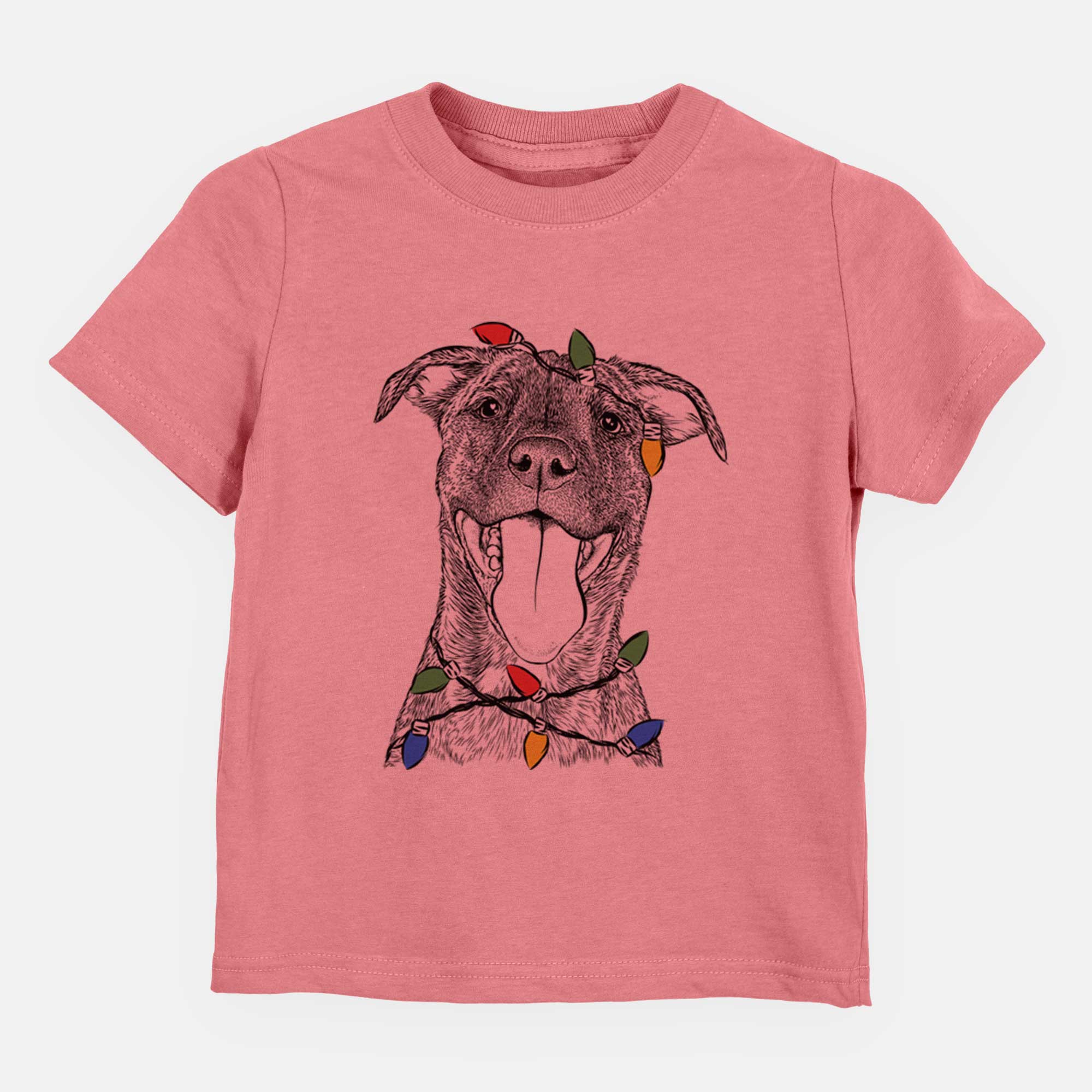 Christmas Lights Harley the Pitbull Mix - Kids/Youth/Toddler Shirt