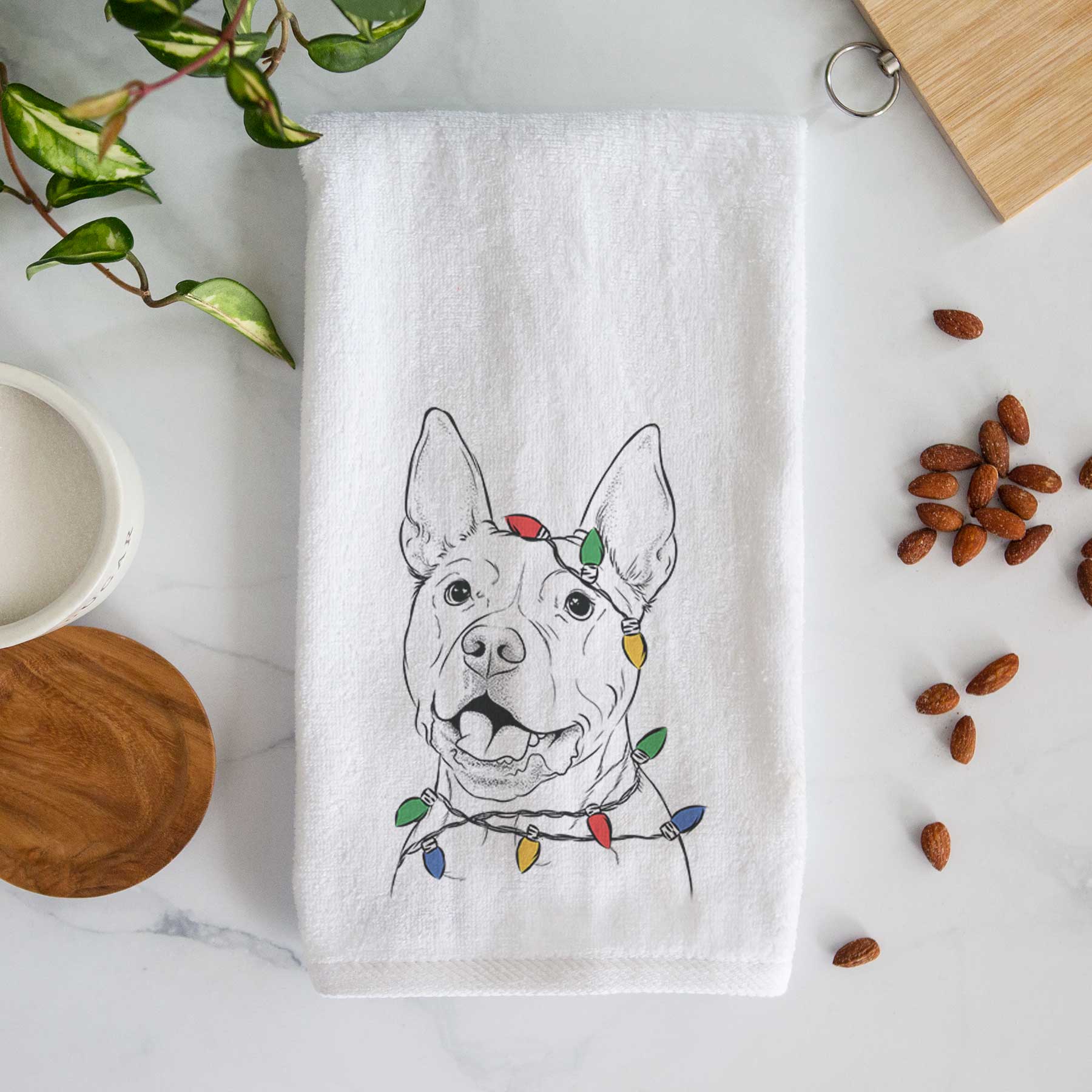 Harley the Pitbull Decorative Hand Towel