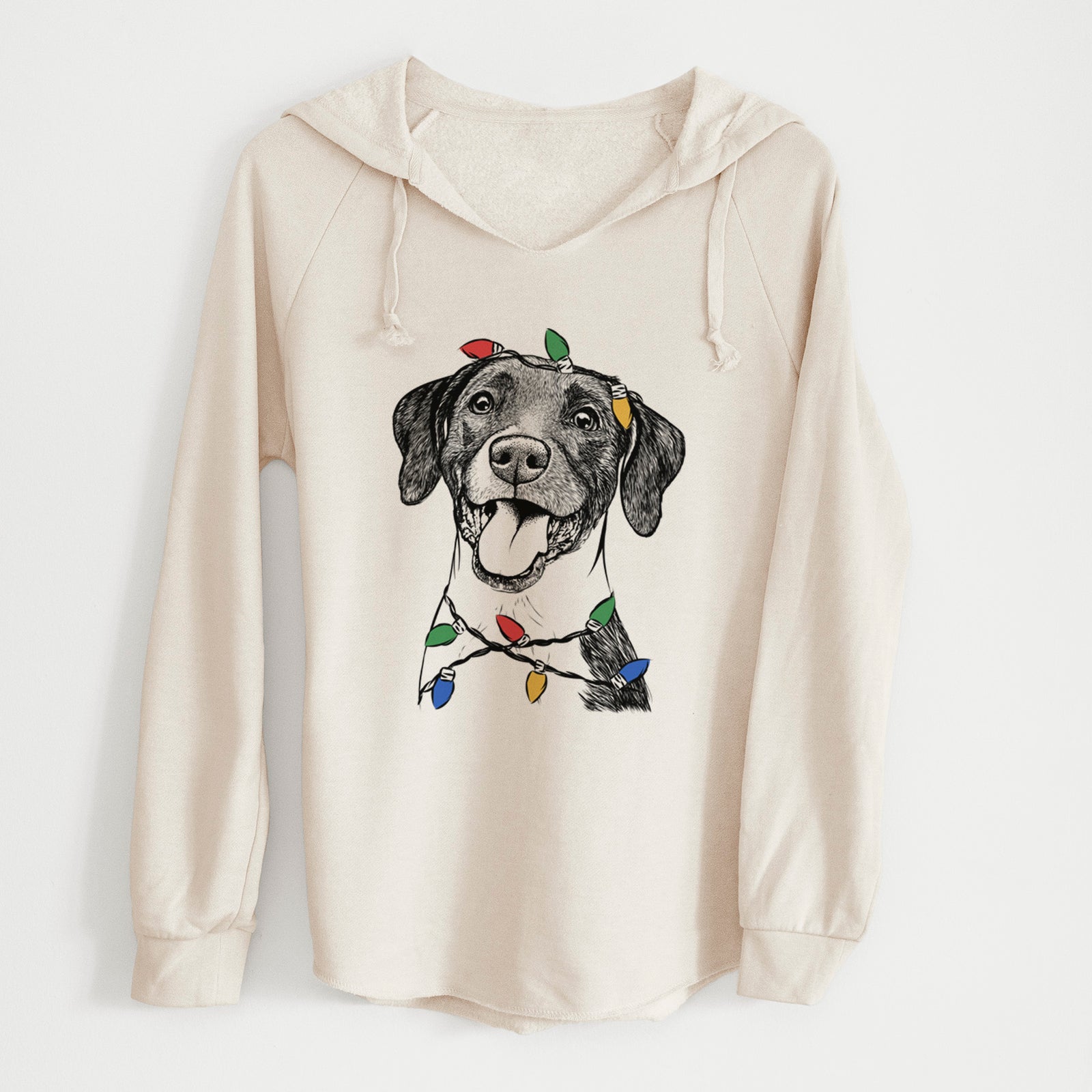Christmas Lights Harper the Mixed Breed - Cali Wave Hooded Sweatshirt