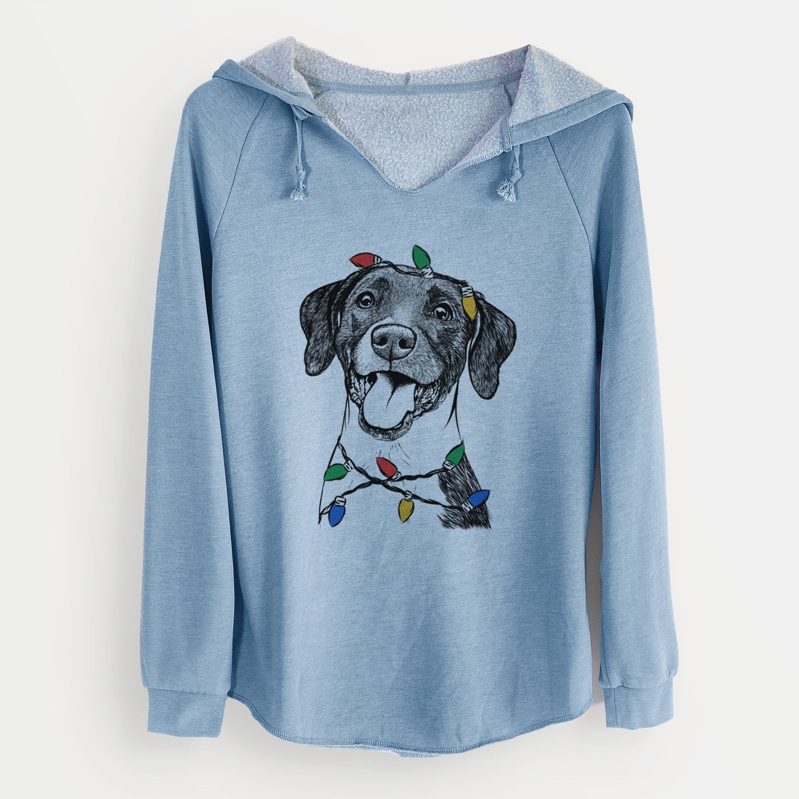 Christmas Lights Harper the Mixed Breed - Cali Wave Hooded Sweatshirt