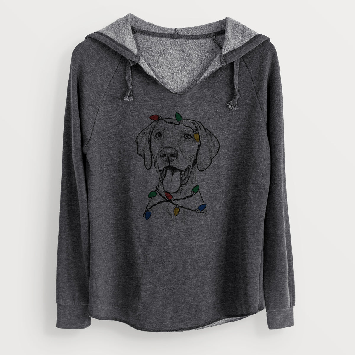 Christmas Lights Harper the Vizsla - Cali Wave Hooded Sweatshirt