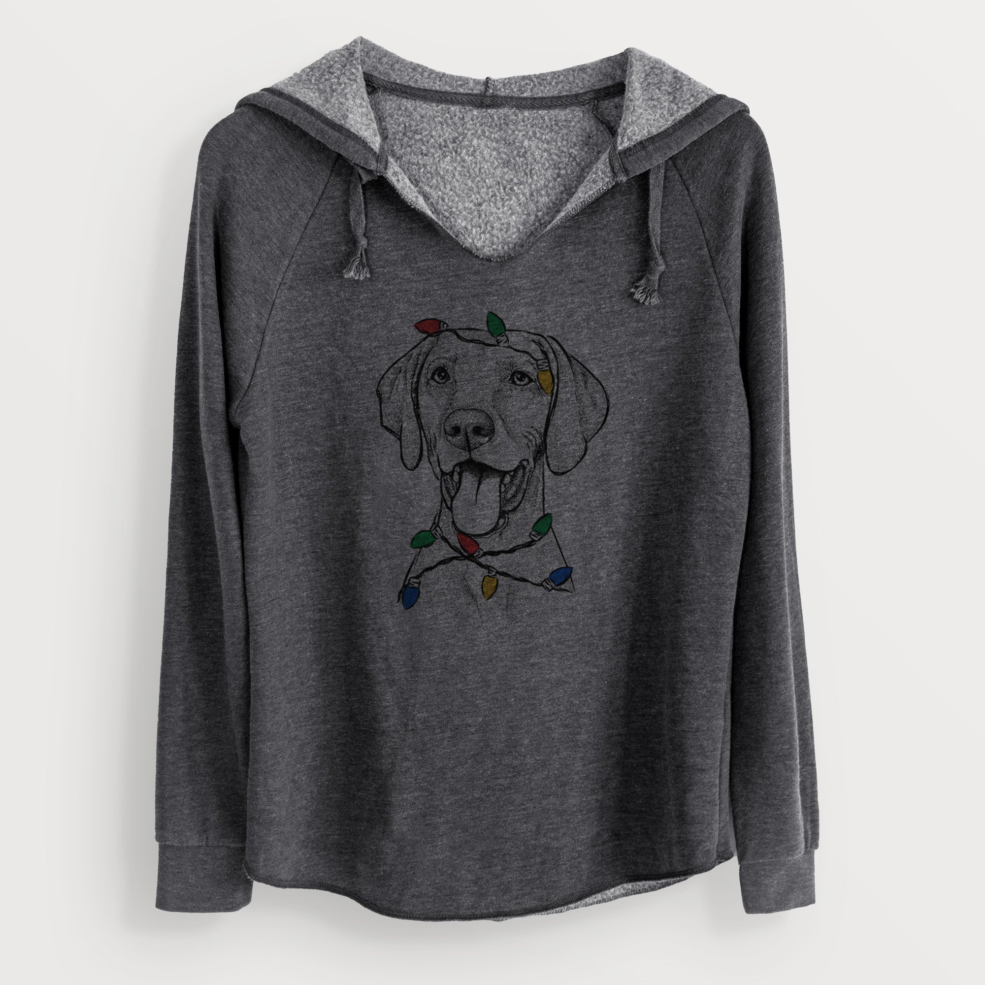 Christmas Lights Harper the Vizsla - Cali Wave Hooded Sweatshirt