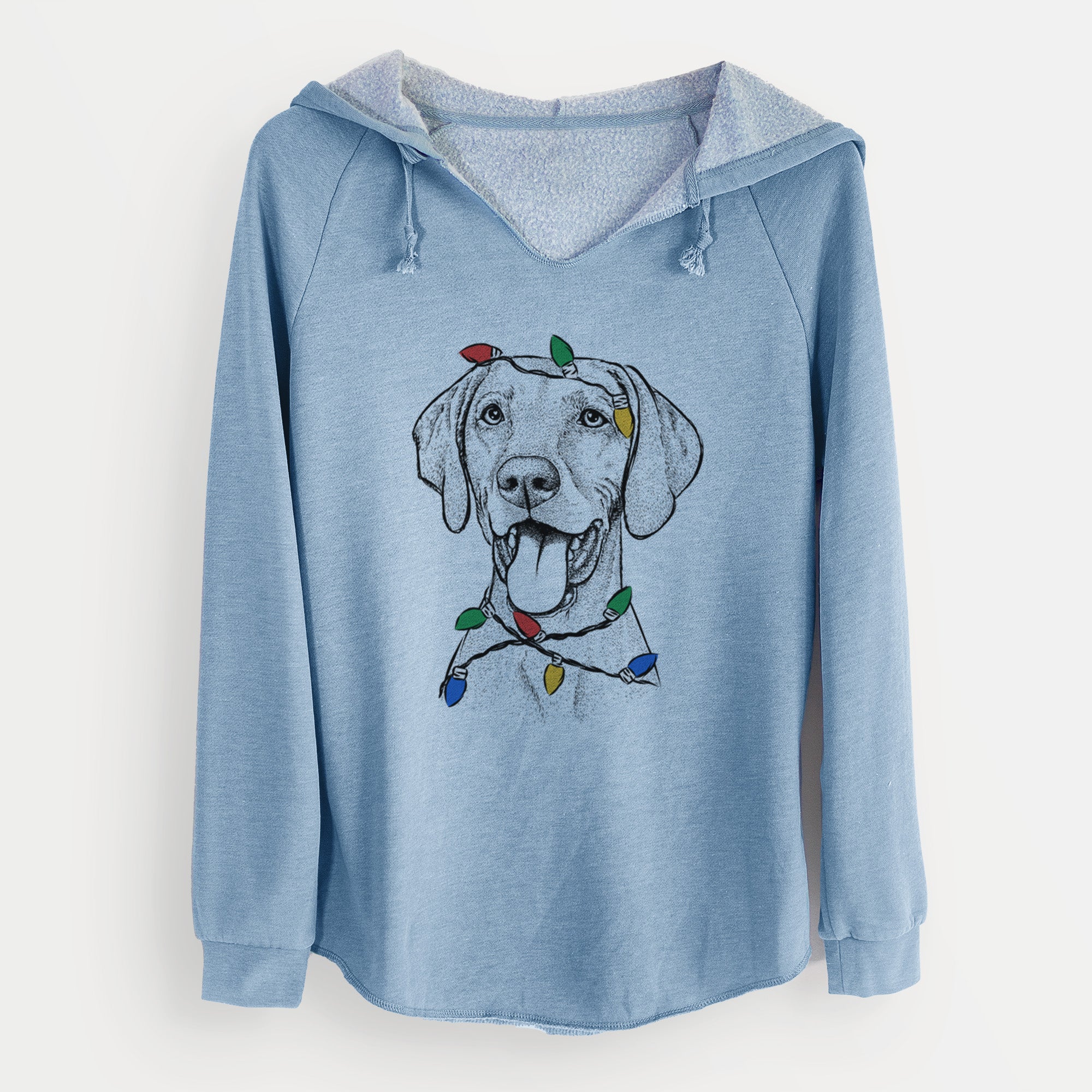 Christmas Lights Harper the Vizsla - Cali Wave Hooded Sweatshirt