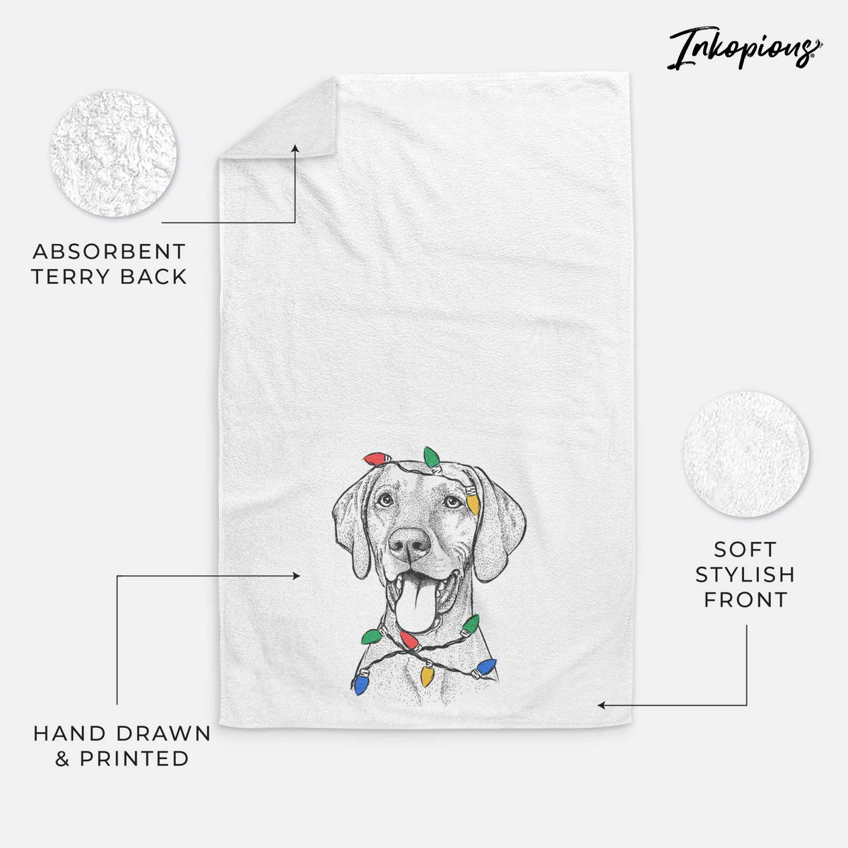 Harper the Vizsla Decorative Hand Towel