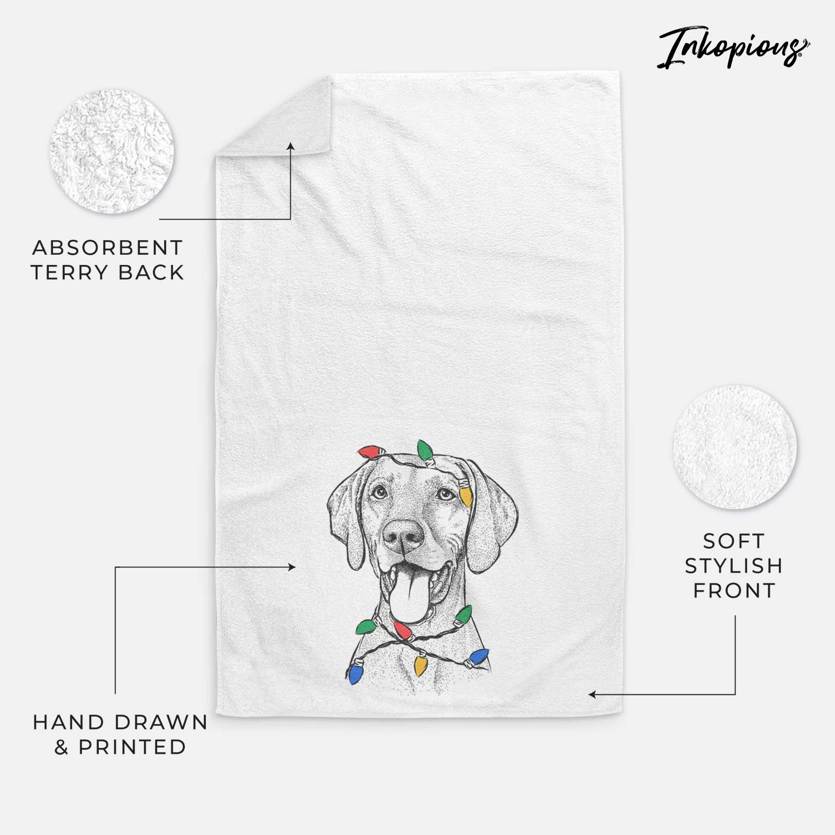 Harper the Vizsla Decorative Hand Towel