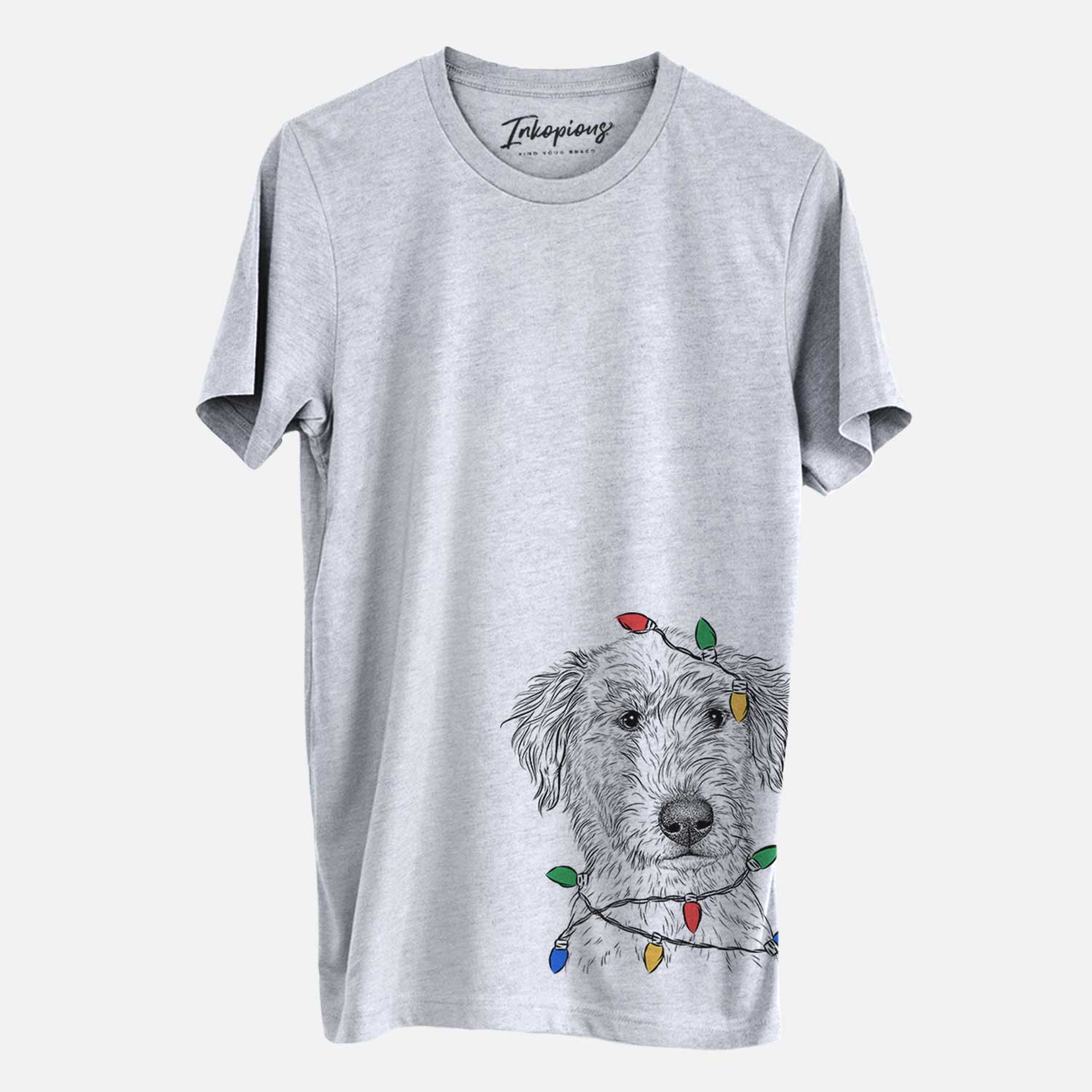 Christmas Lights Harry the Mixed Breed Puppy - Unisex Crewneck