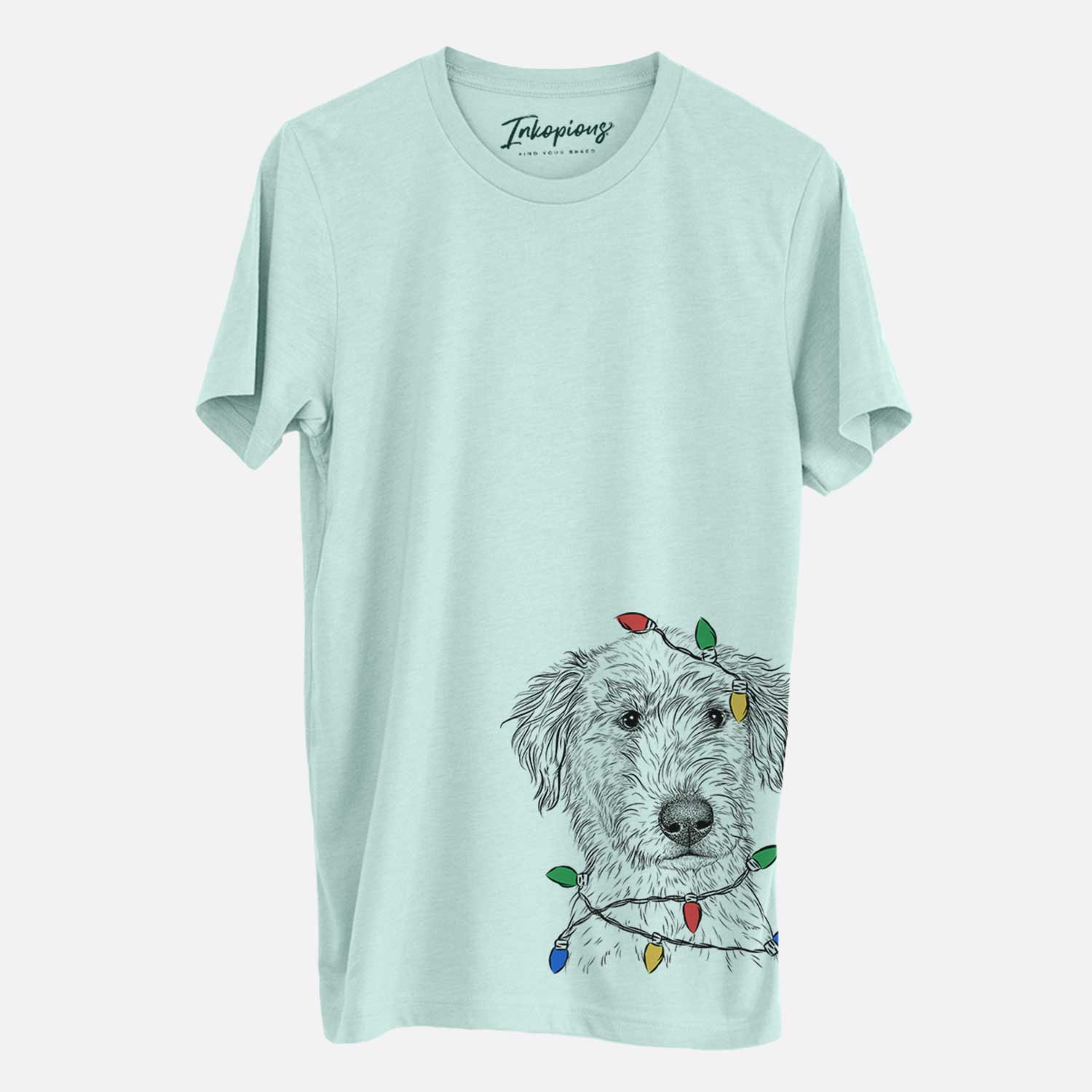 Christmas Lights Harry the Mixed Breed Puppy - Unisex Crewneck