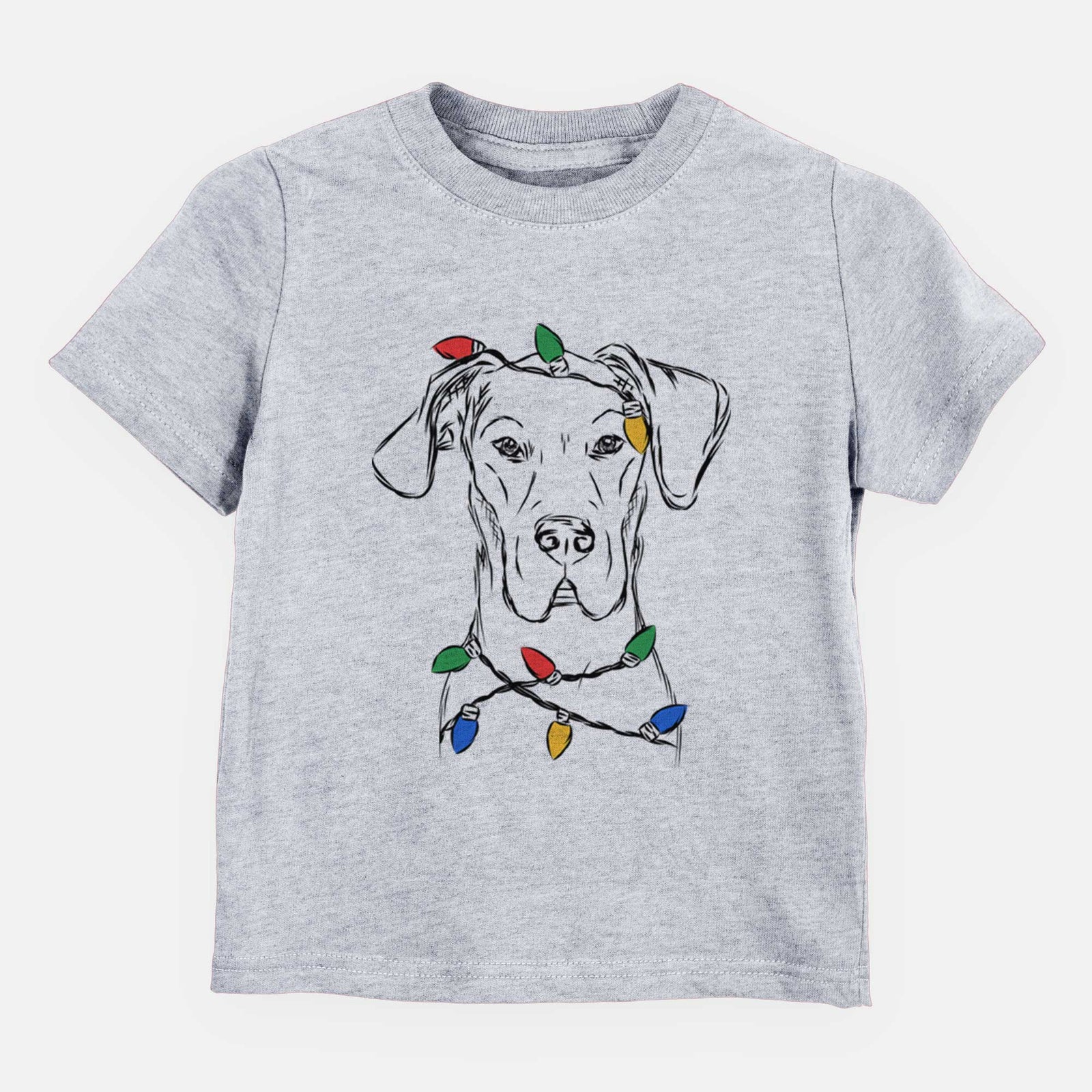 Christmas Lights Harvey the Great Dane - Kids/Youth/Toddler Shirt