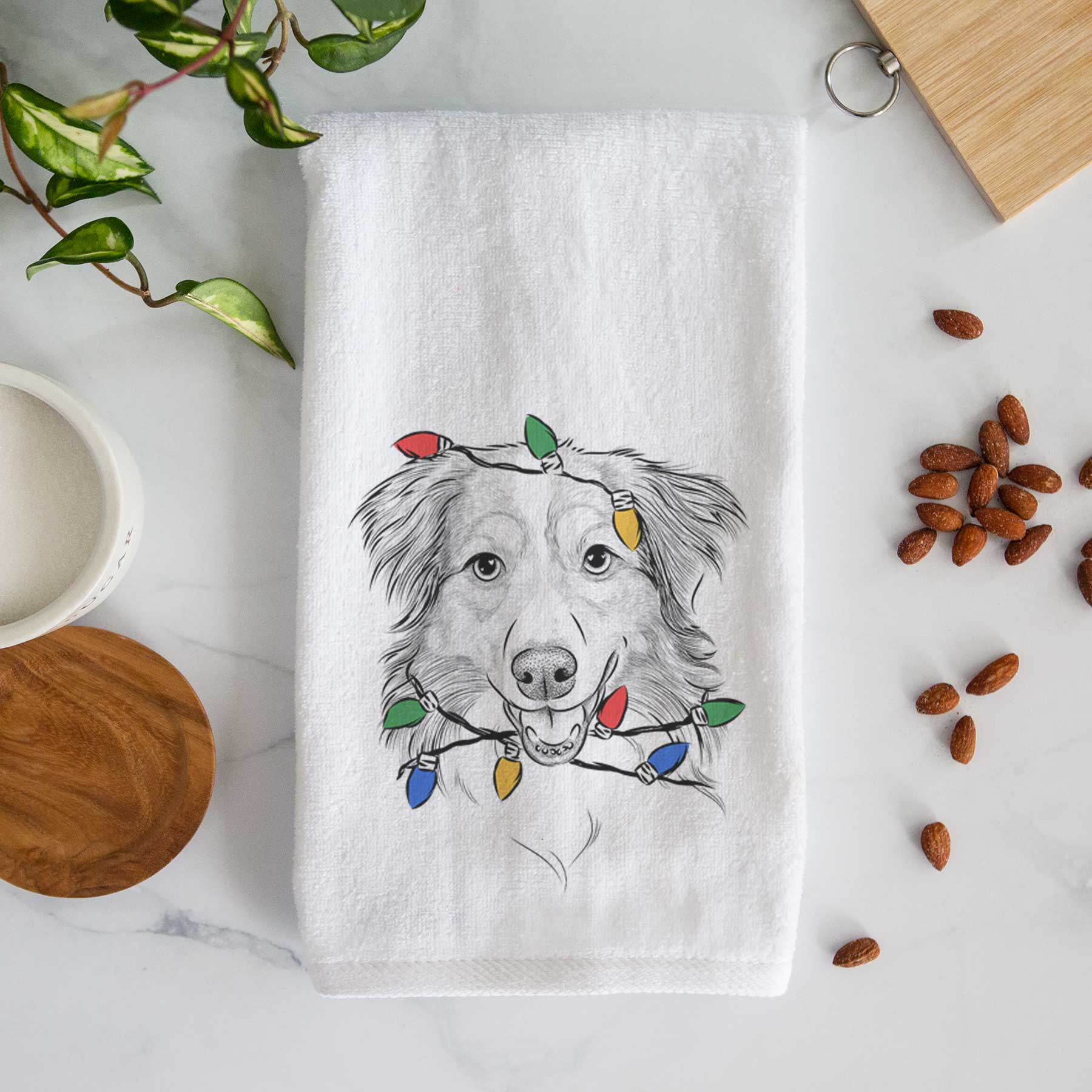 Hattie the Australian Shepherd Decorative Hand Towel