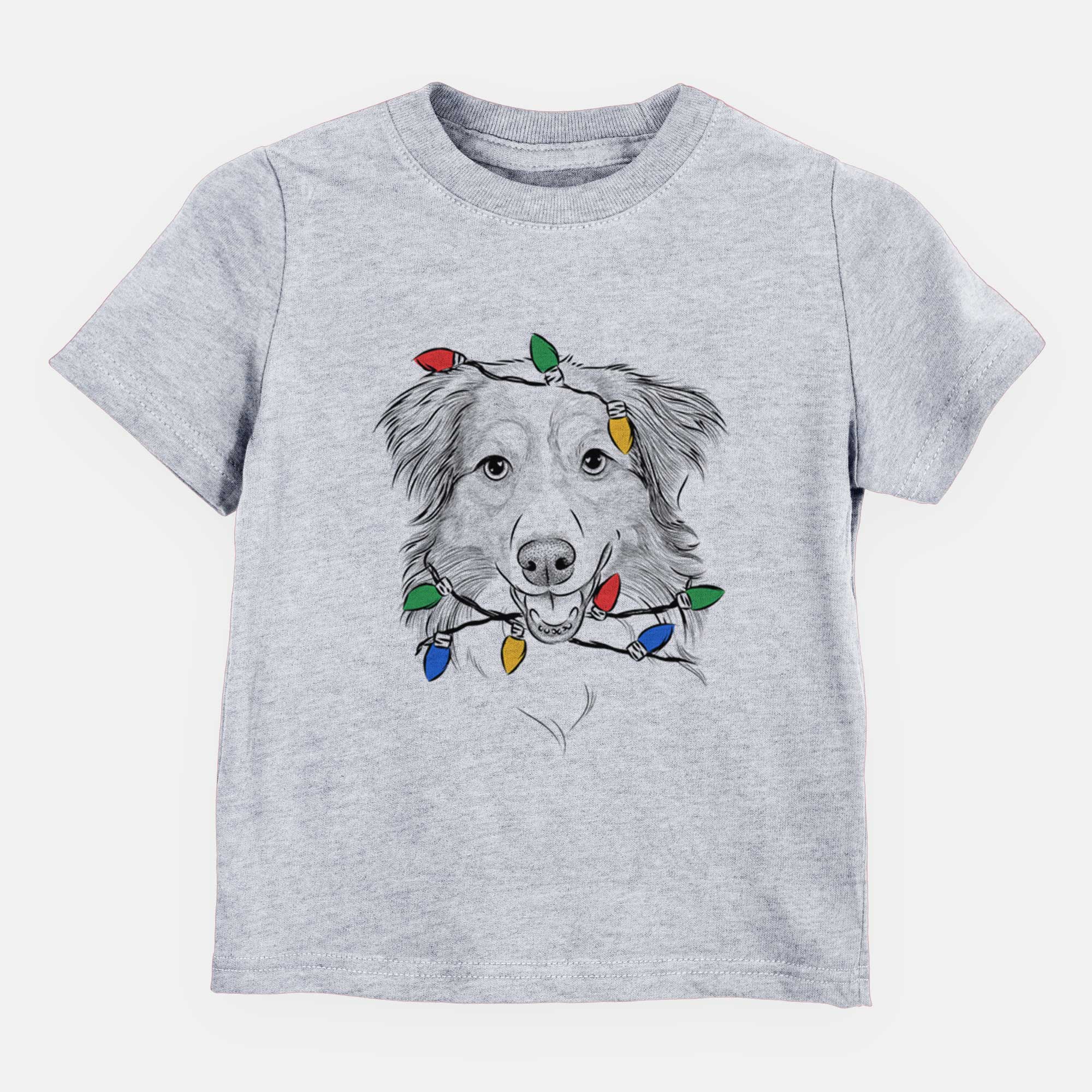 Christmas Lights Hattie the Australian Shepherd - Kids/Youth/Toddler Shirt